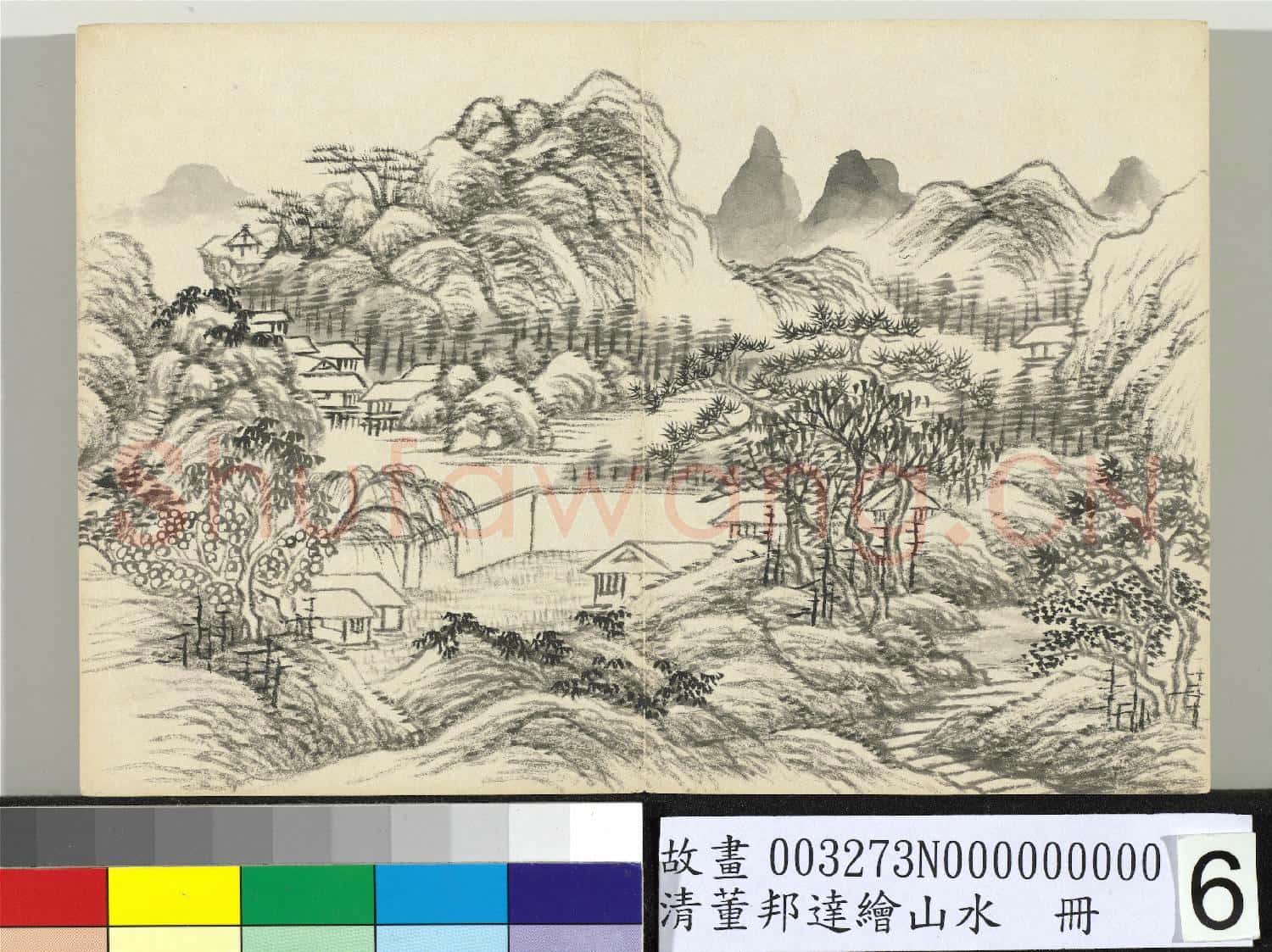清董邦達繪山水 冊 巖居對岫