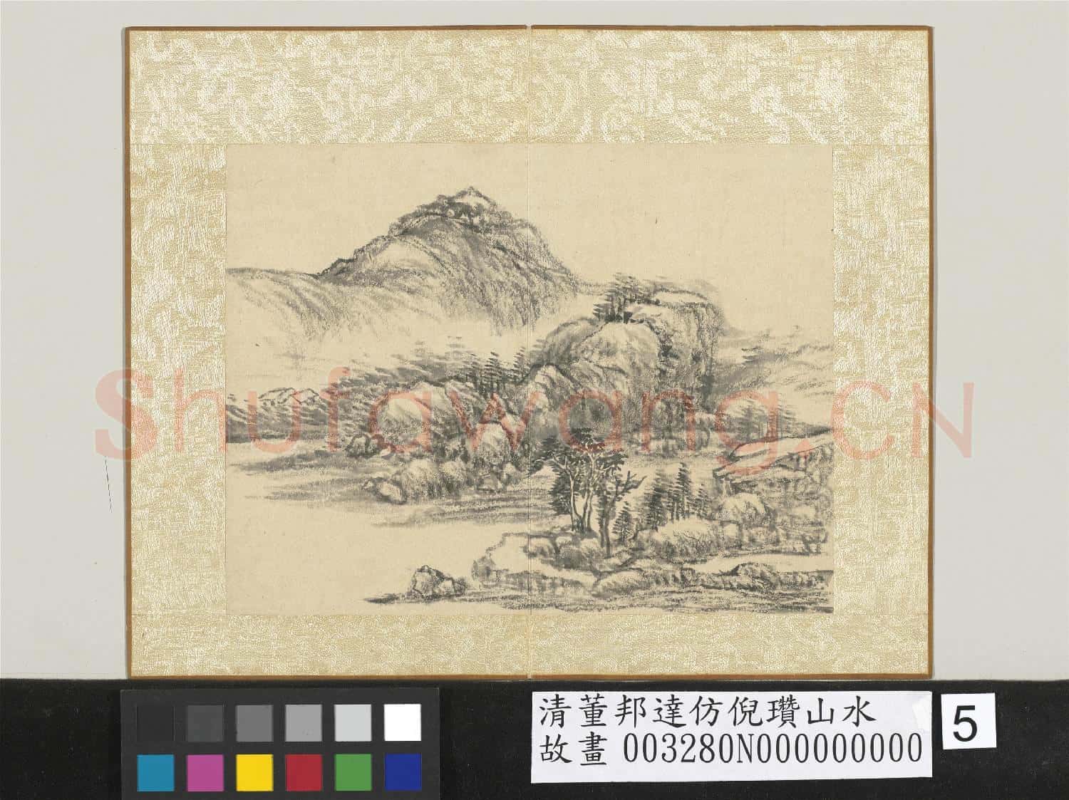 清董邦達仿倪瓚山水 冊 枯筆山水