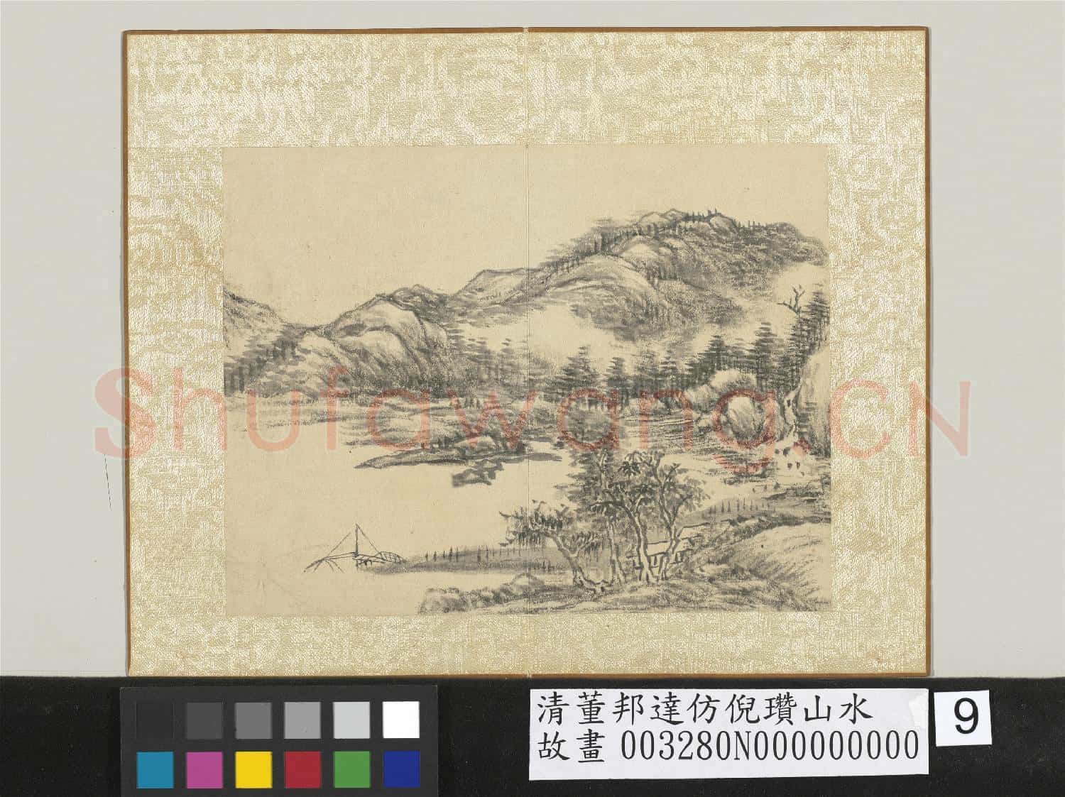 清董邦達仿倪瓚山水 冊 岸上人家