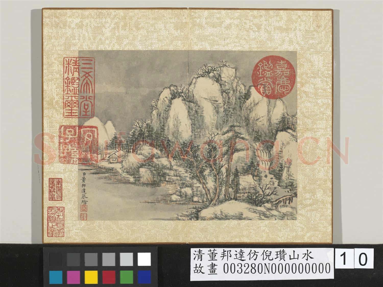 清董邦達仿倪瓚山水 冊 冬景山水