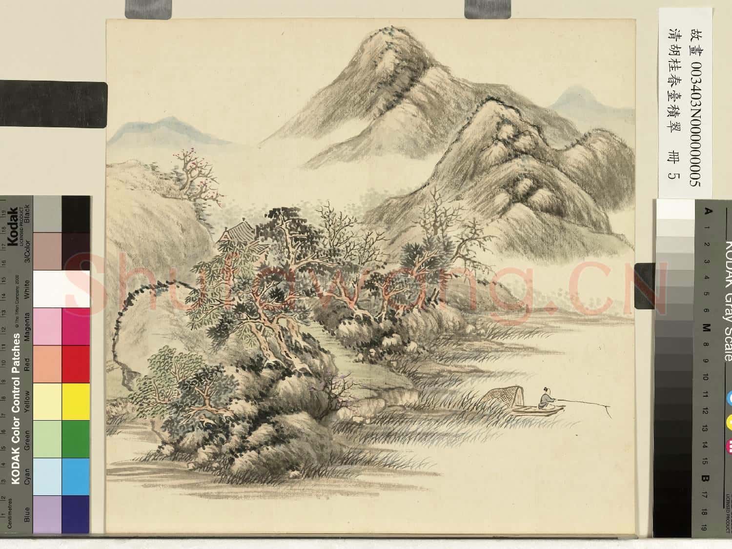 清胡桂春臺積翠.冊.蘆岸釣艇故畫
