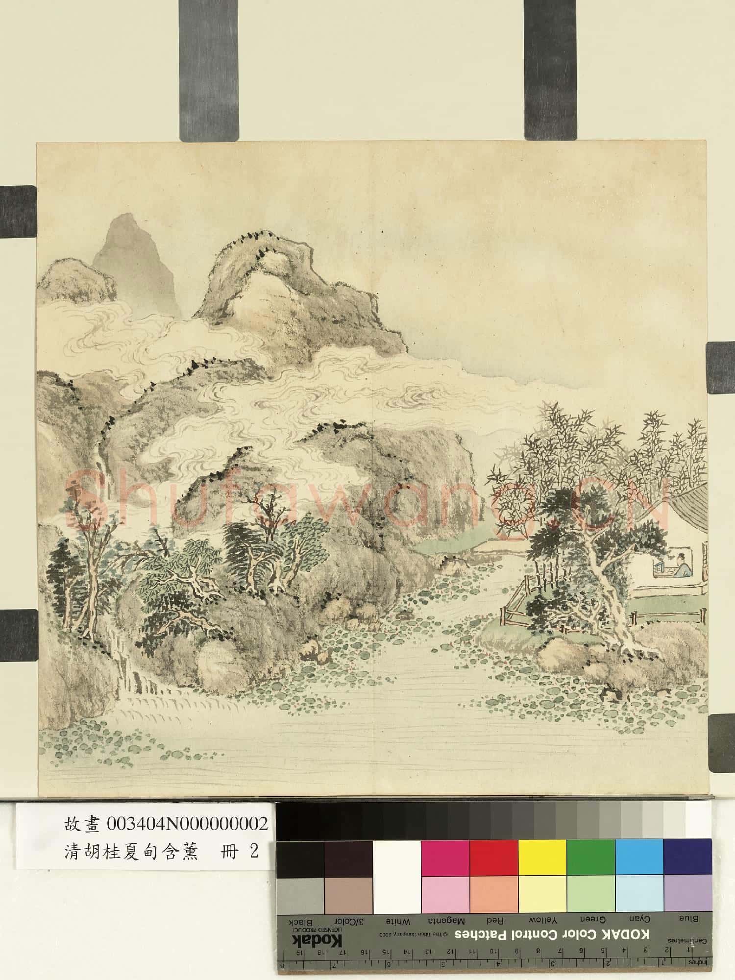 清胡桂夏甸含薰.冊.雲山荷塘故畫