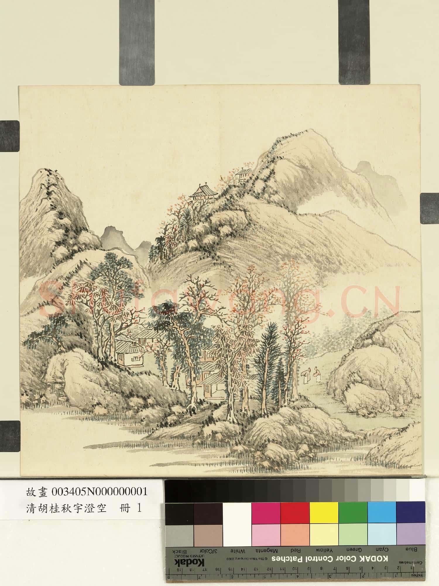 清胡桂秋宇澄空.冊.野居客至故畫