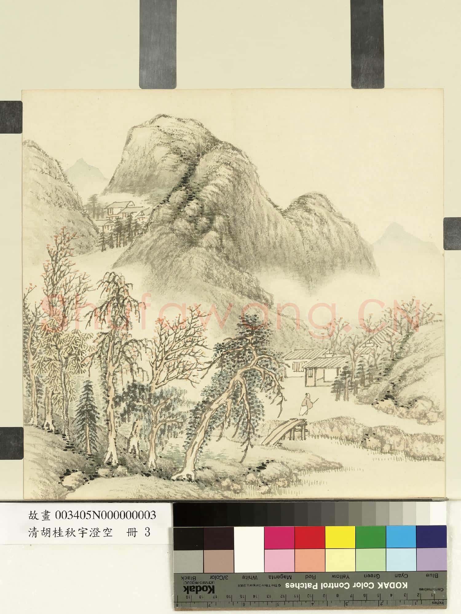 清胡桂秋宇澄空.冊.蒼崖靜舍故畫