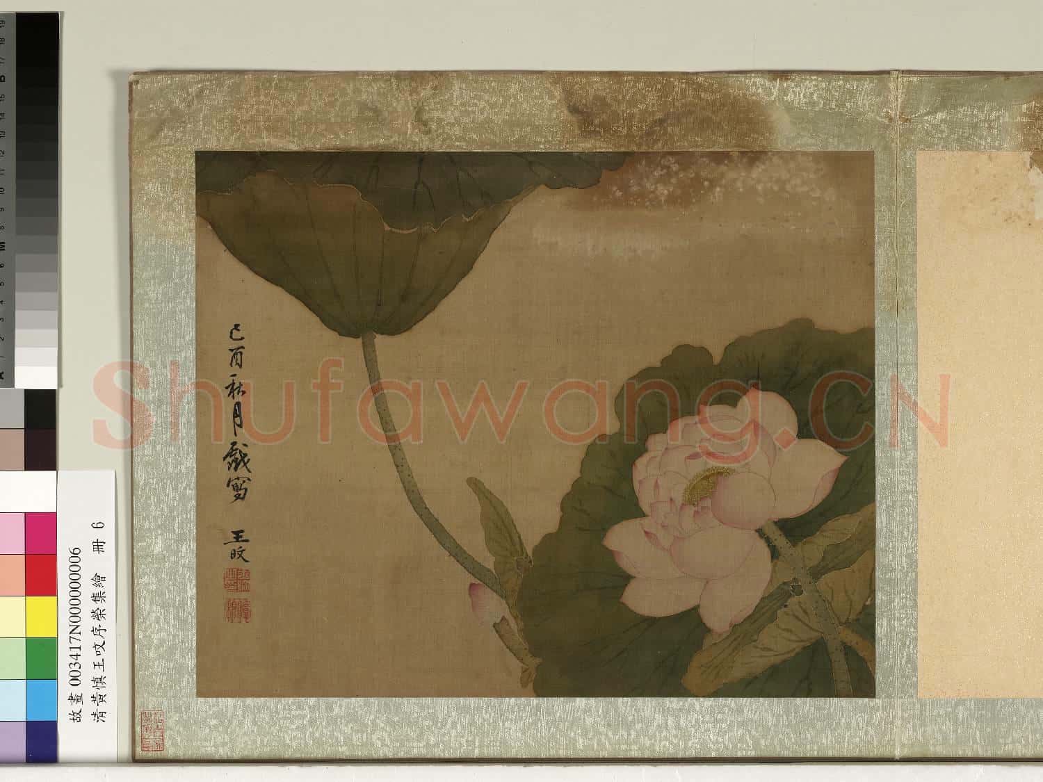 清黃慎王旼序榮集繪.冊.荷花故畫