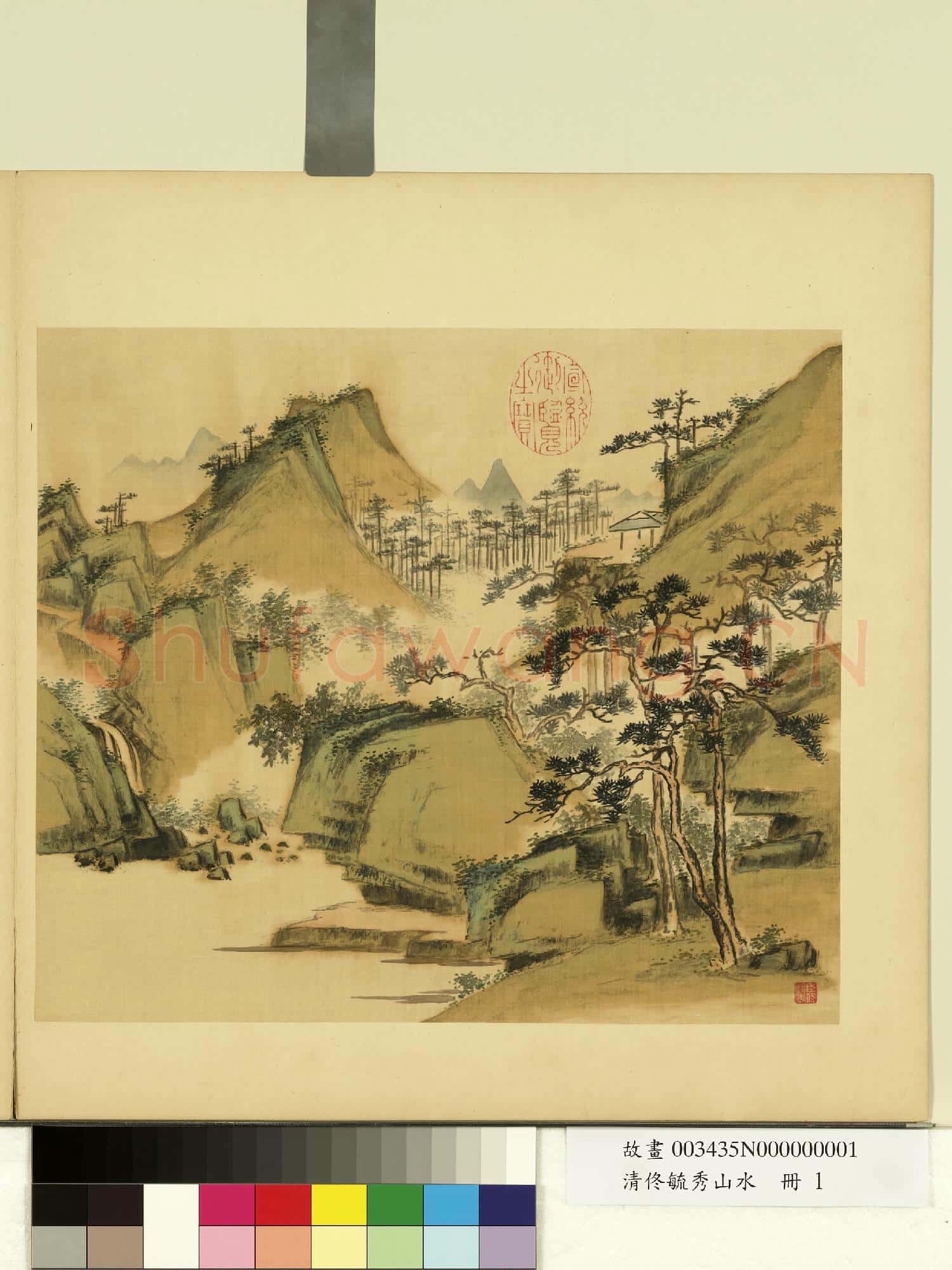 清佟毓秀山水.冊.松境雲起故畫