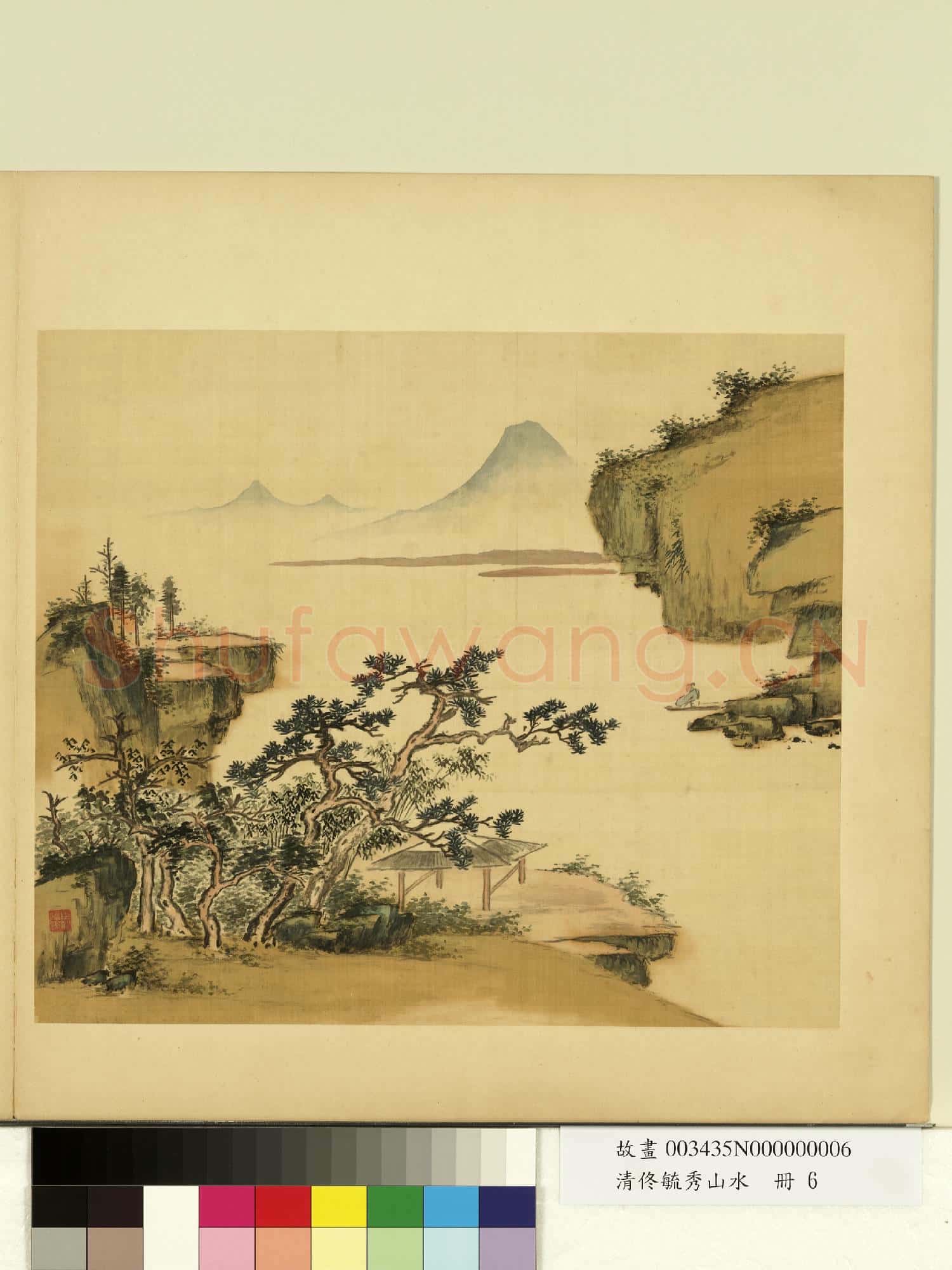 清佟毓秀山水.冊.松亭行舟故畫