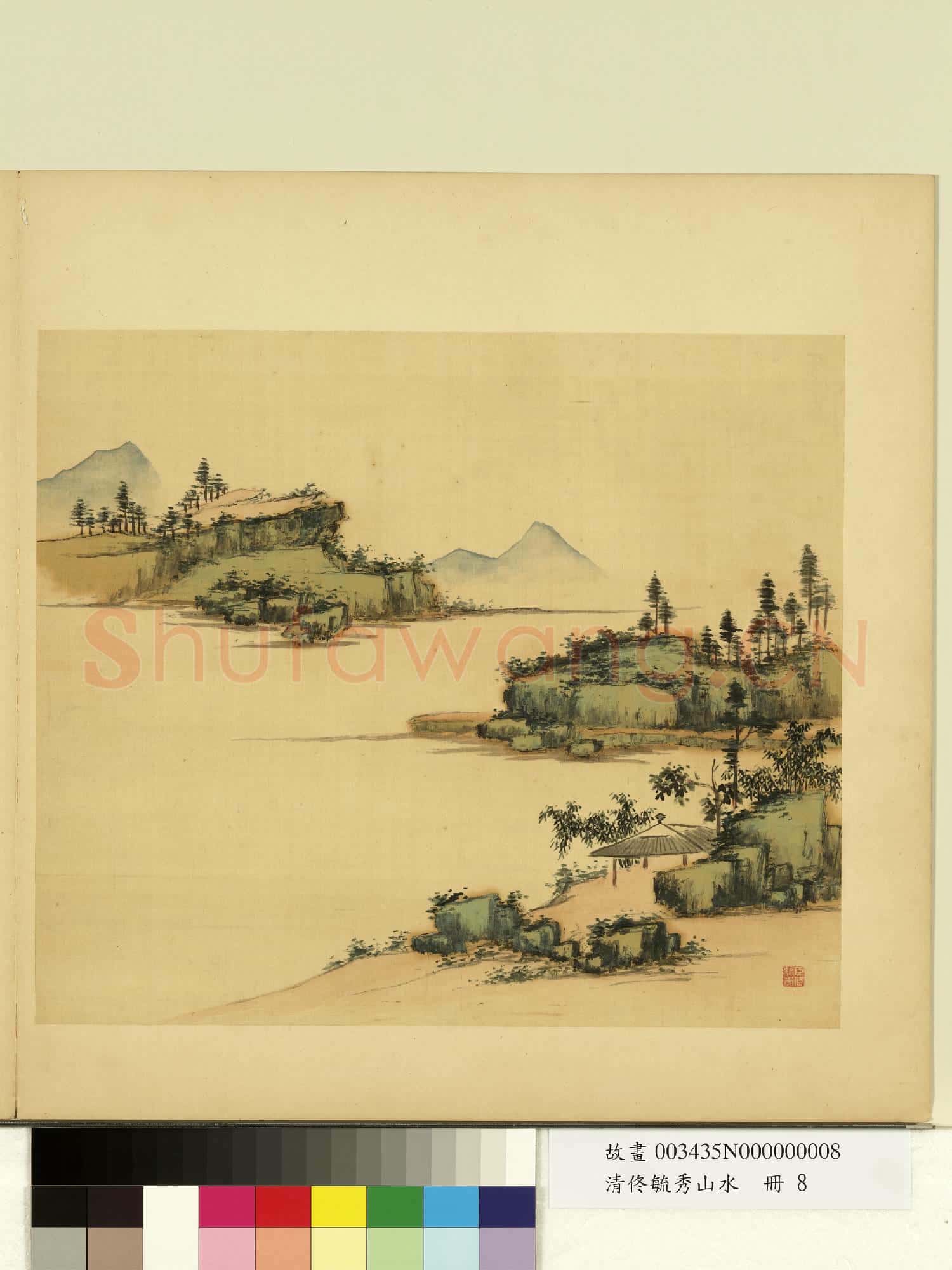 清佟毓秀山水.冊.澄江靜亭故畫