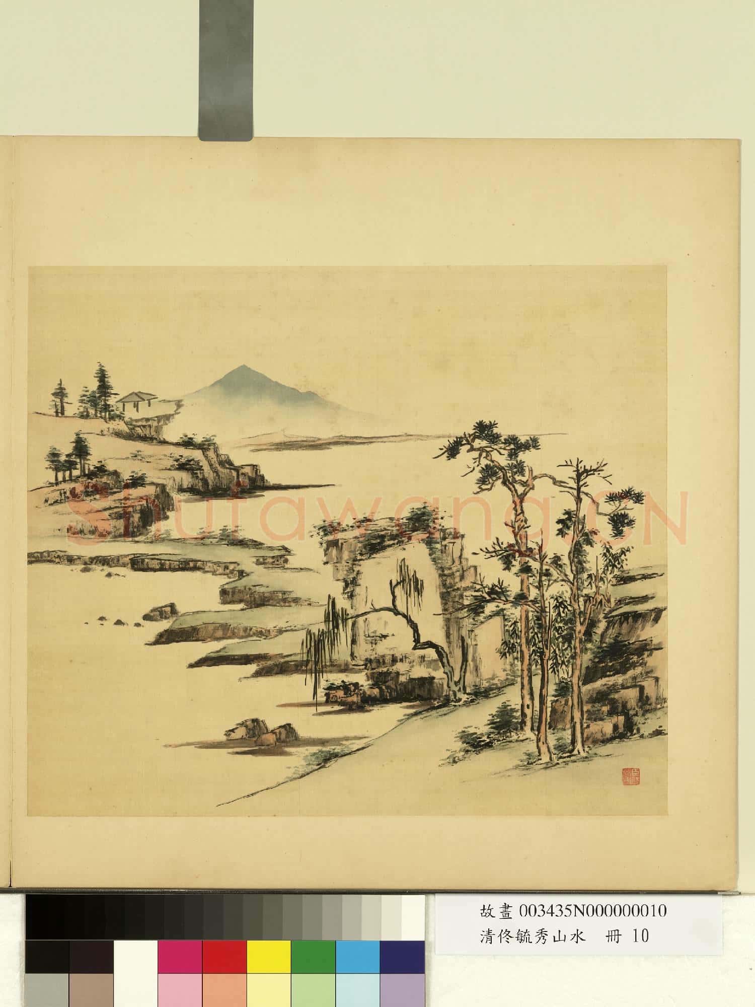 清佟毓秀山水.冊.一水平遠故畫