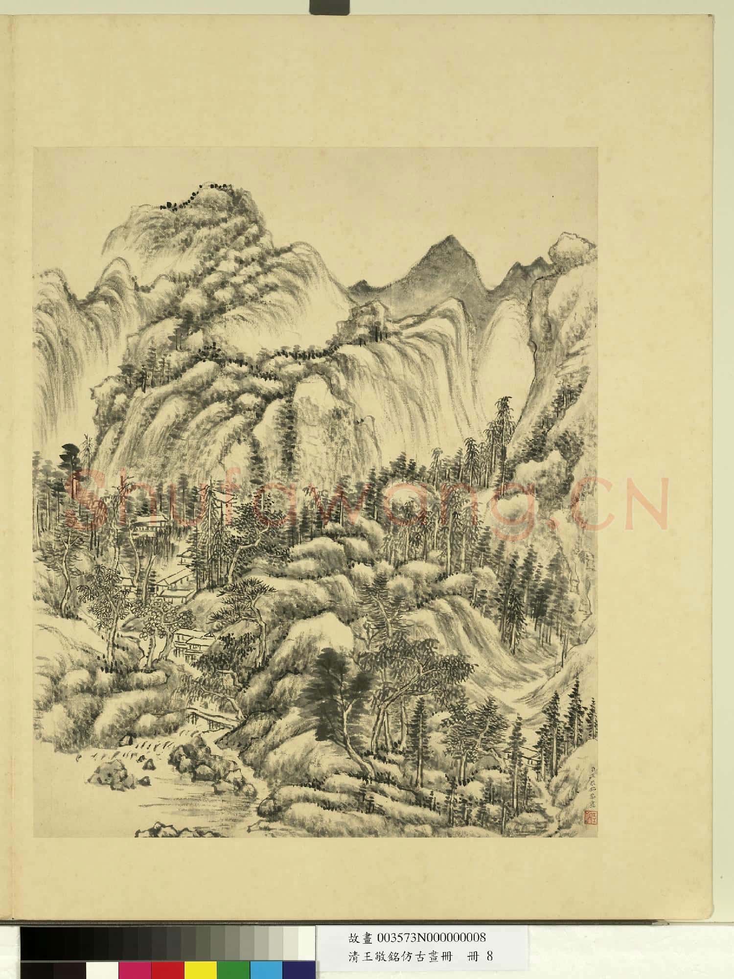 清王敬銘仿古畫