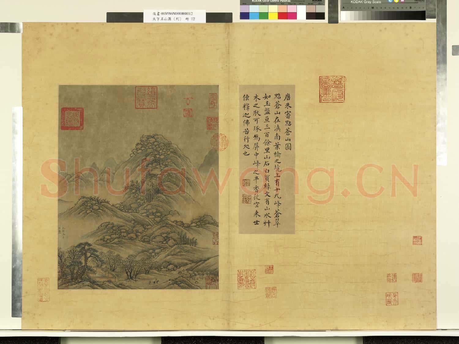 天下名山圖(利)冊.唐朱審點蒼山圖故畫