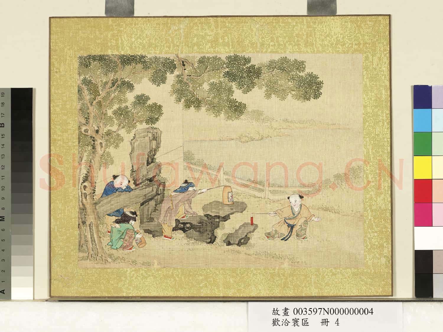 歡洽寰區.冊.燃竹圖故畫