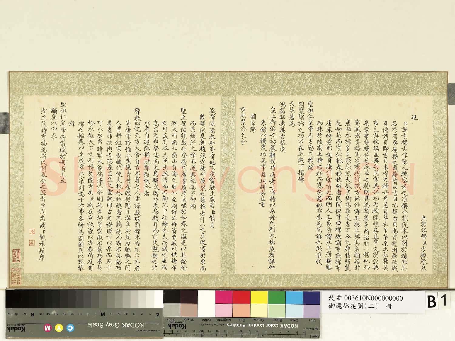 御題棉花圖(二)冊故畫