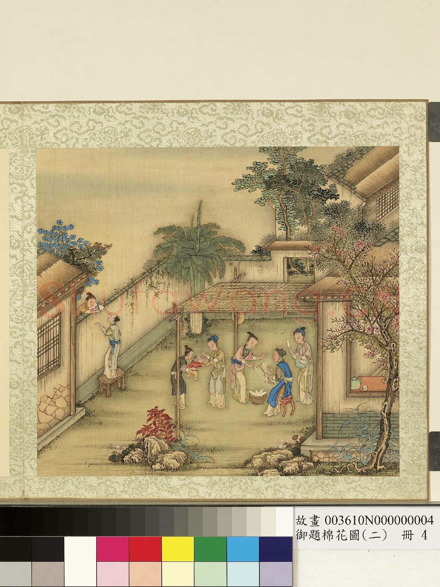 御題棉花圖(二)冊.挽經故畫
