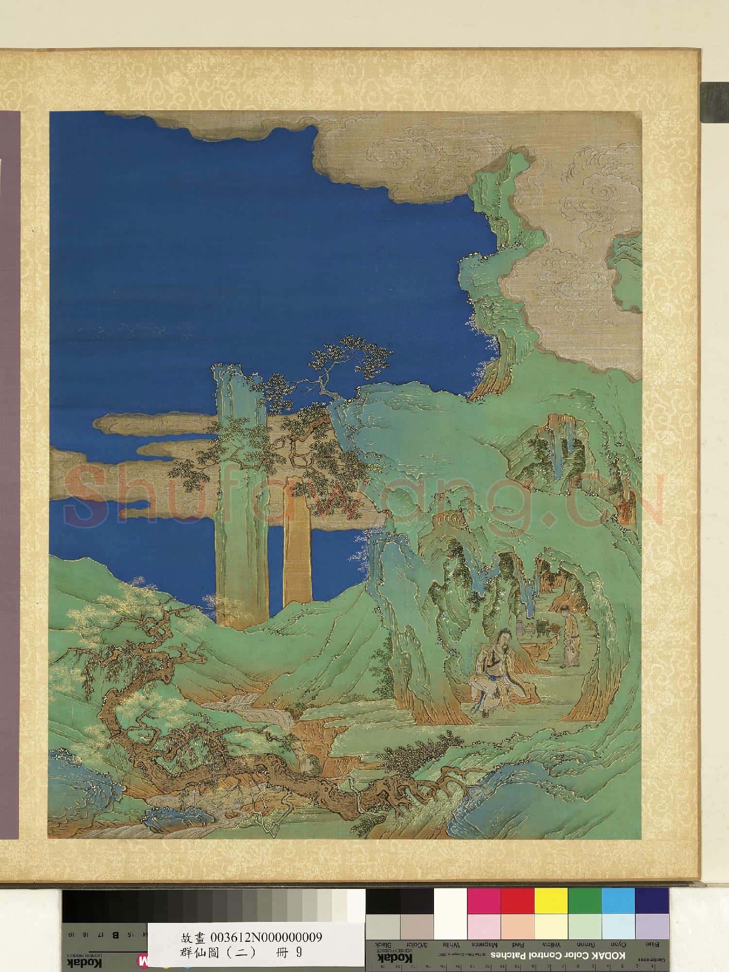 群仙圖(二)冊.杜懷謙吹笛故畫