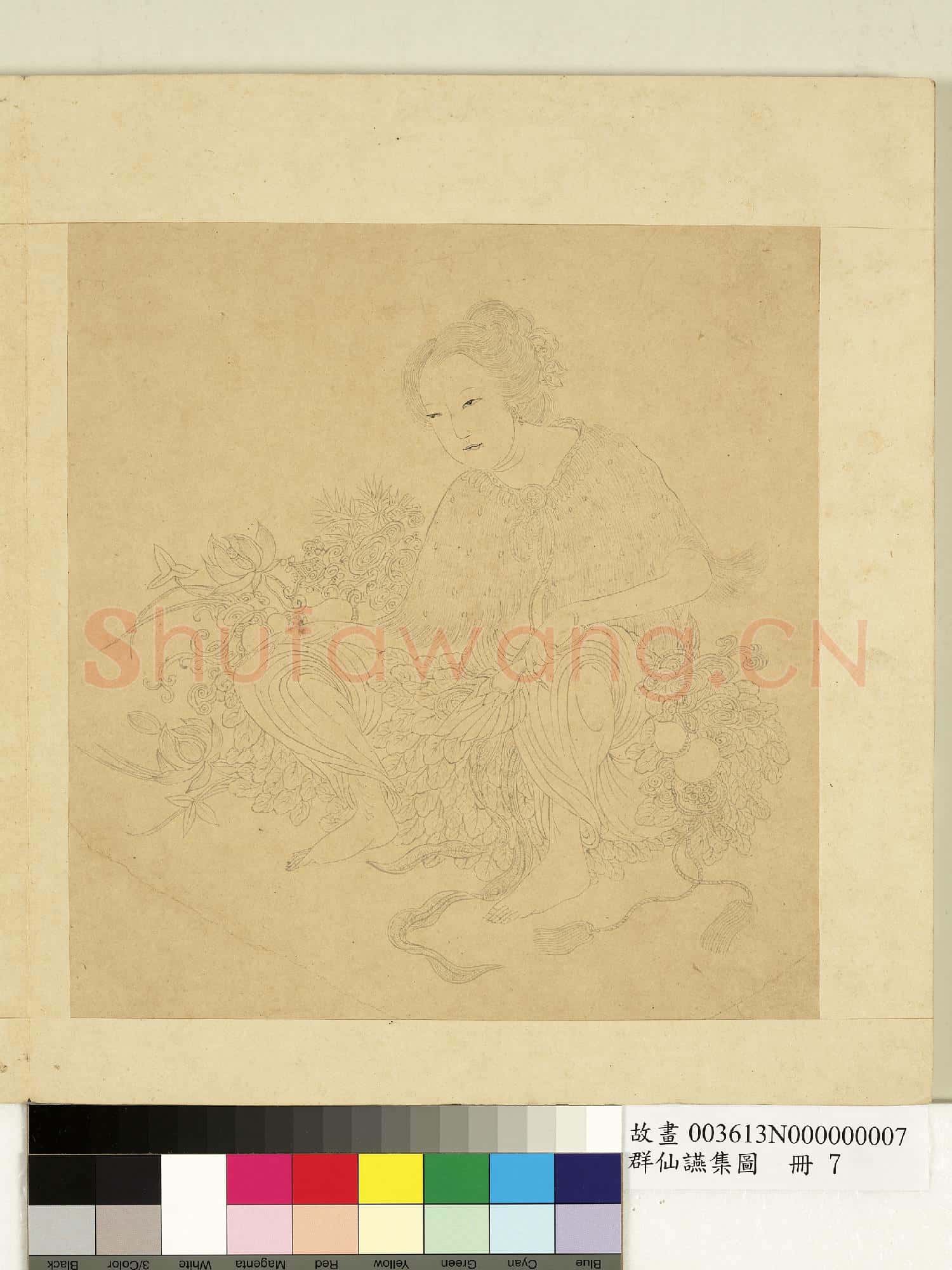 群仙讌集圖.冊.仙女與花卉故畫