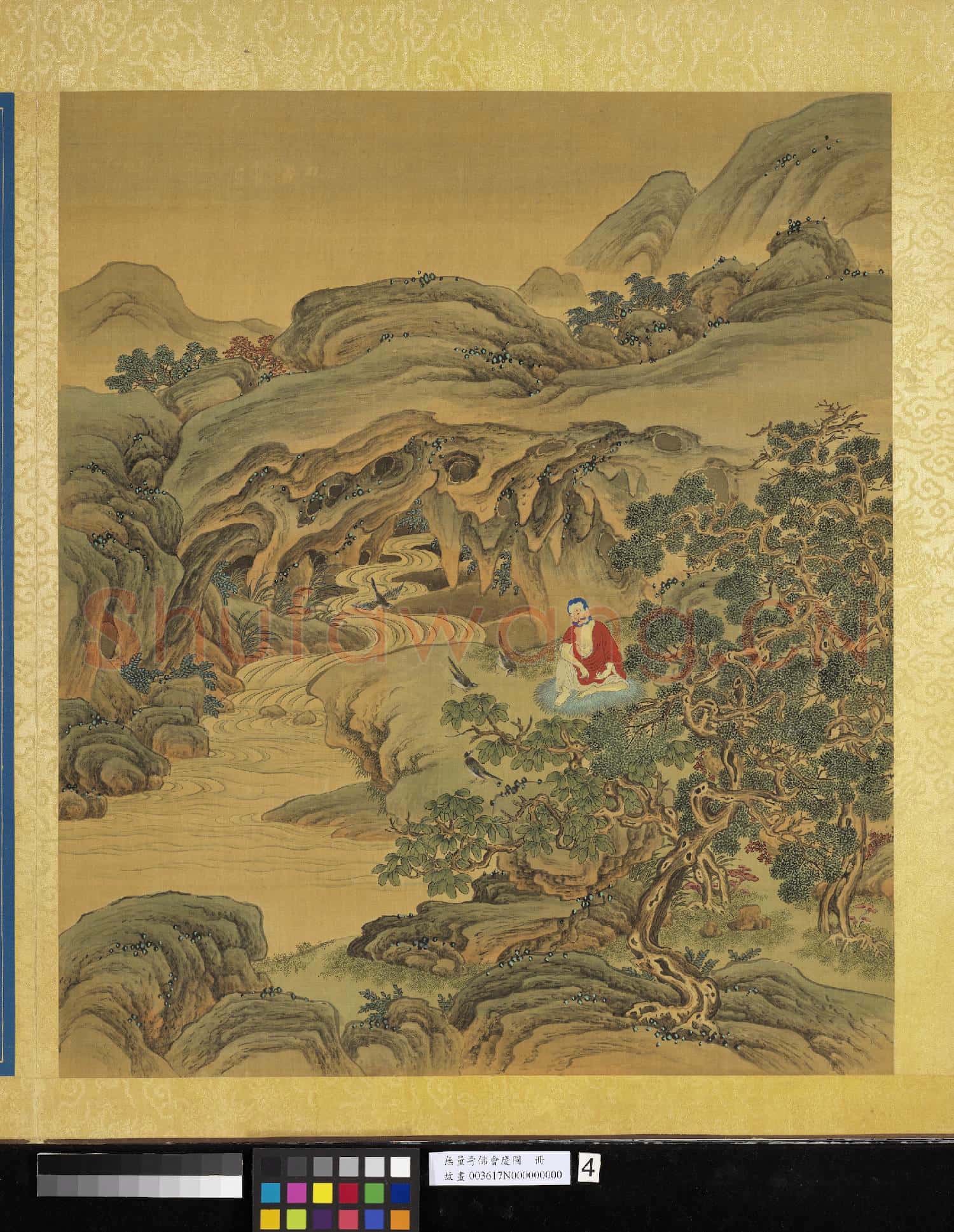 無量壽佛會慶圖.冊.雪山修道故畫