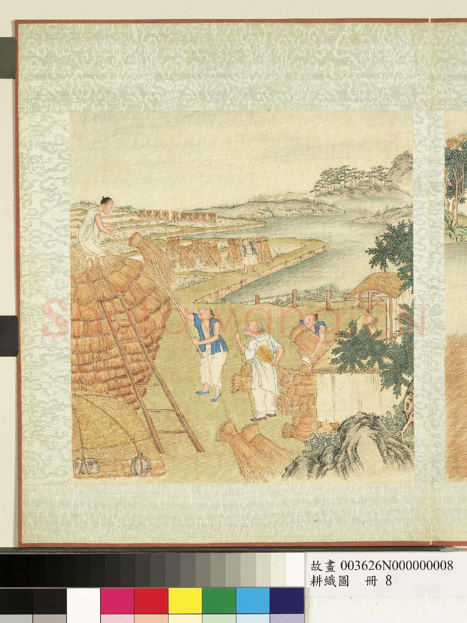 耕織圖.冊.收割故畫