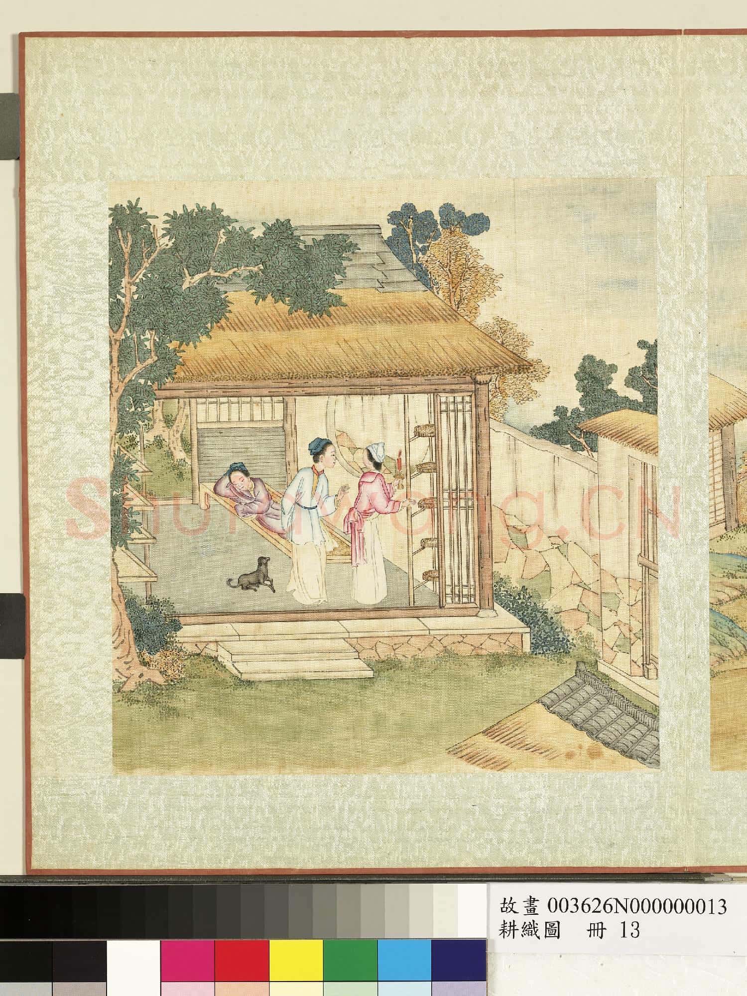 耕織圖.冊.二眠故畫