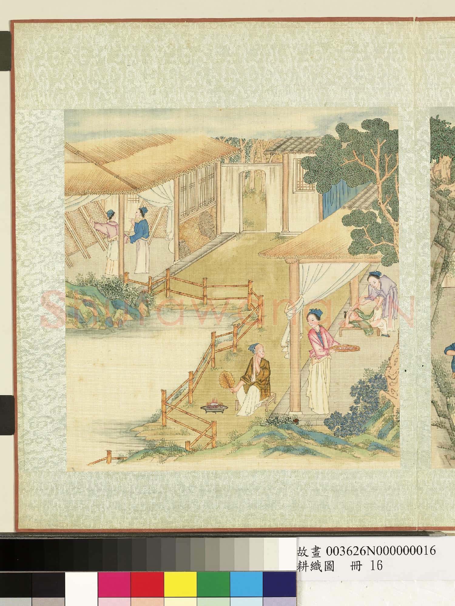 耕織圖.冊.上簇故畫