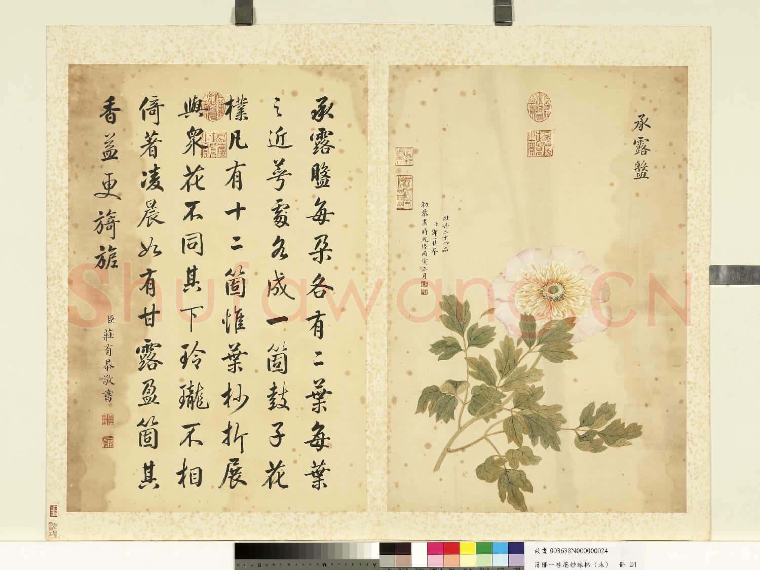 清鄒一桂墨妙珠林(未)冊.承露盤故畫