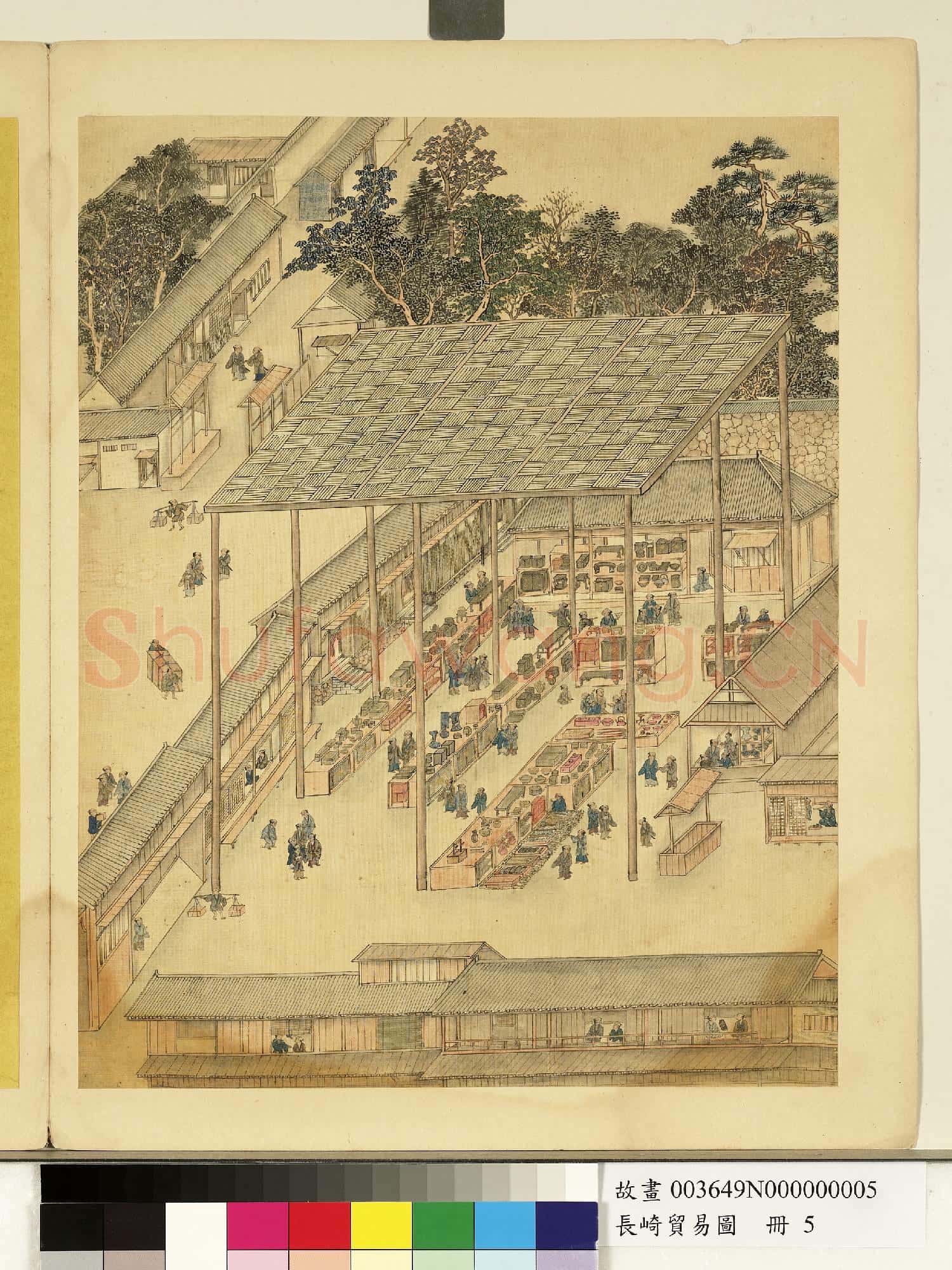 長崎貿易圖.冊.開漆器店故畫