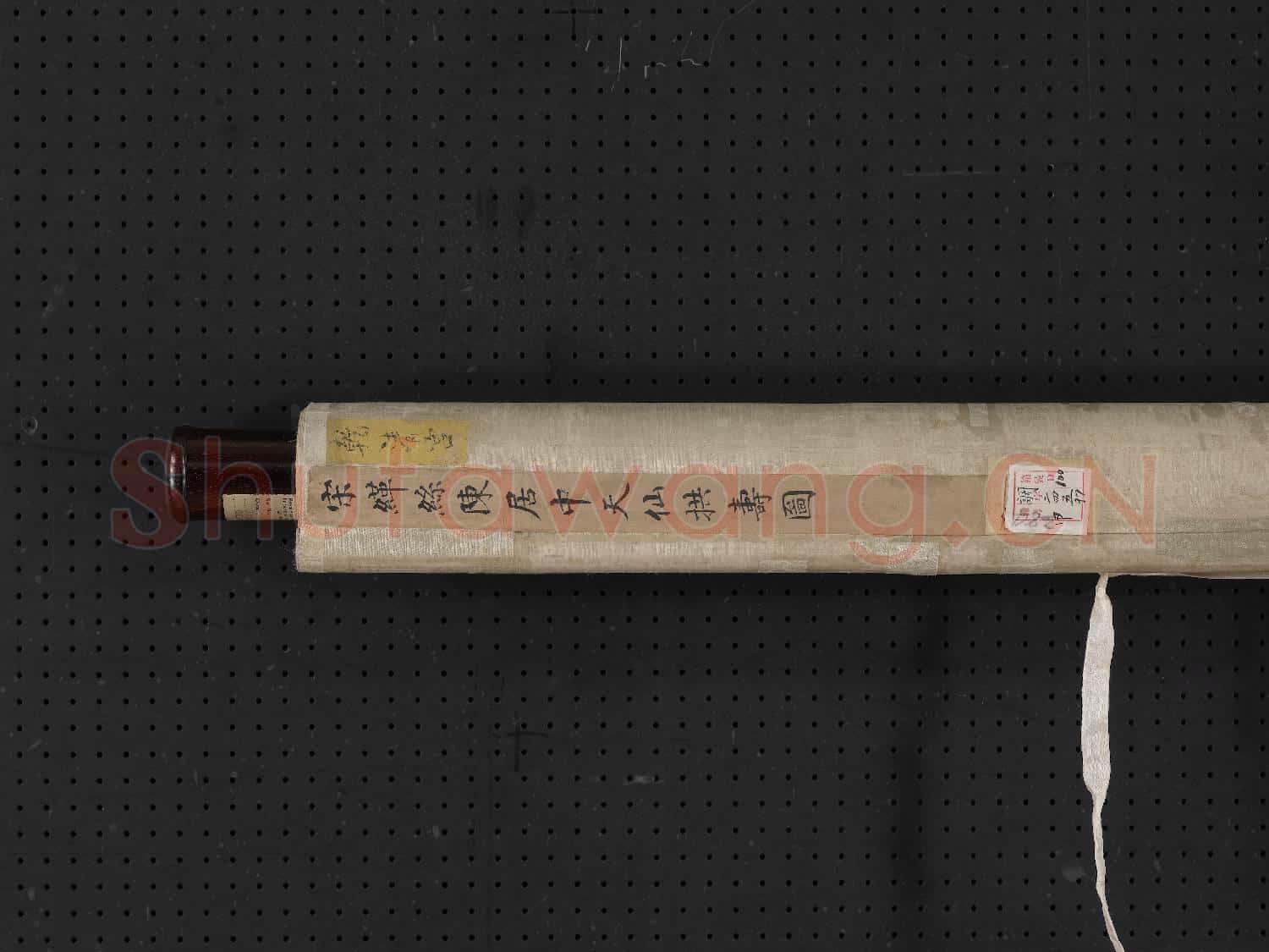 宋緙絲陳居中天仙拱壽圖.軸故絲