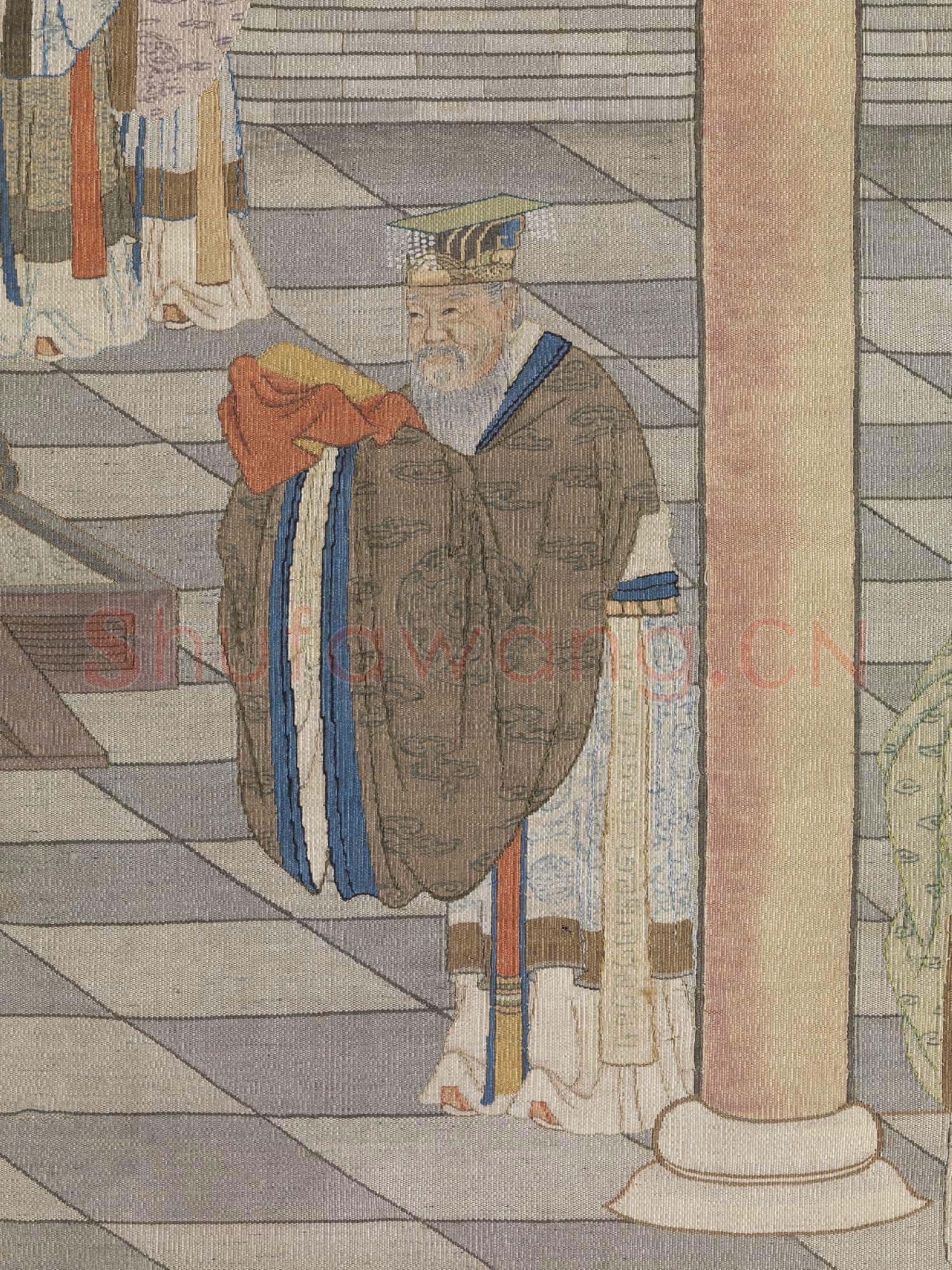 清緙絲武王受丹書