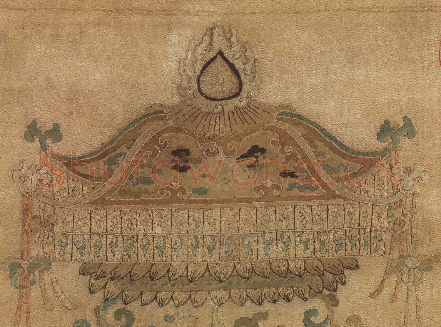 宋繡大士像.軸故絲