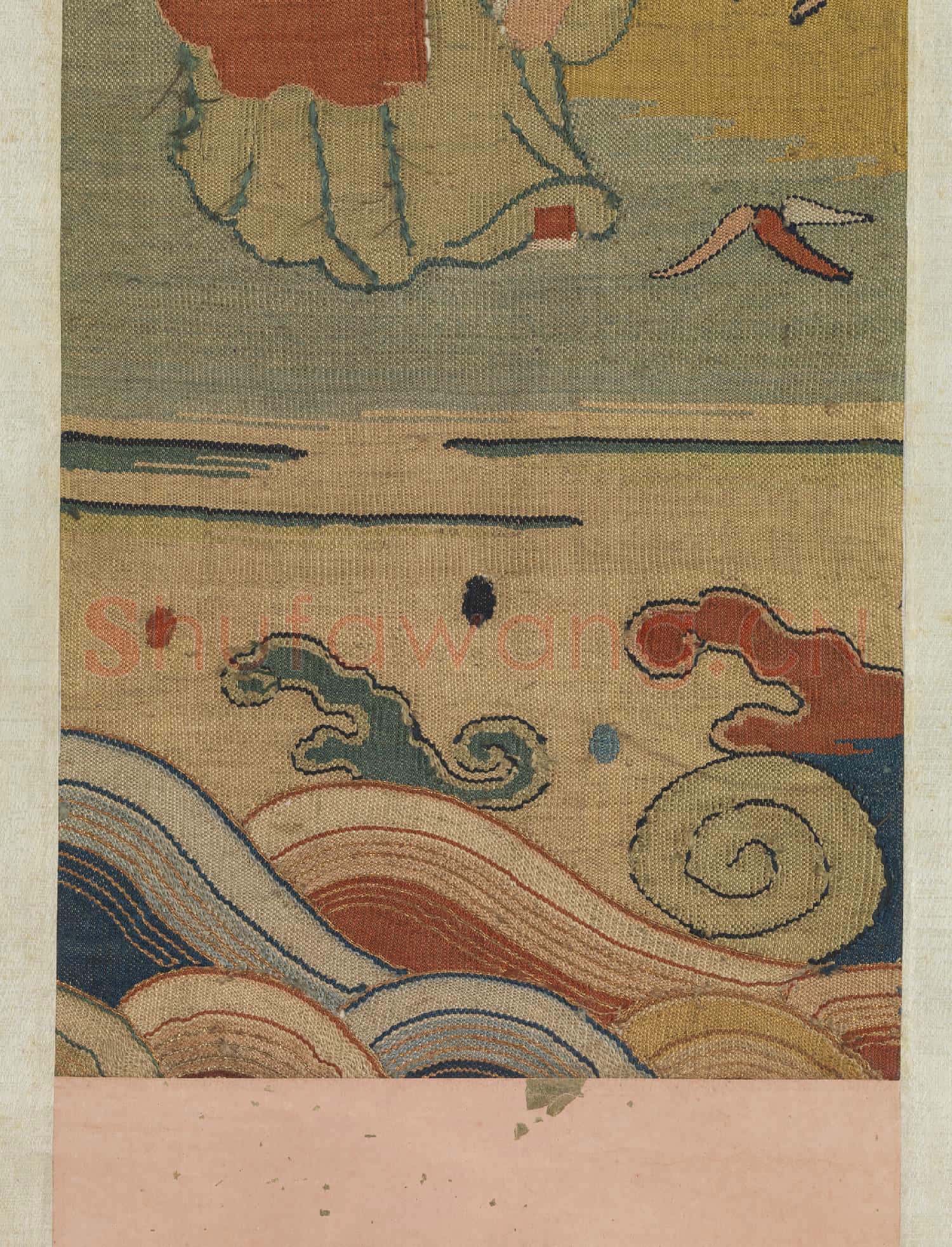 明緙絲應真像.軸故絲