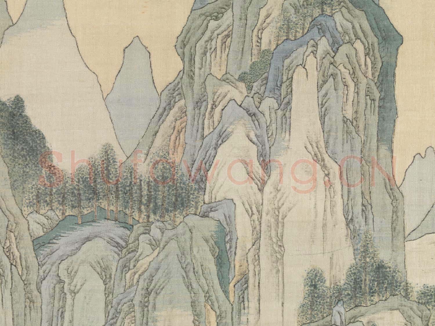 清無名氏緙絲山水(審定乾隆)故絲