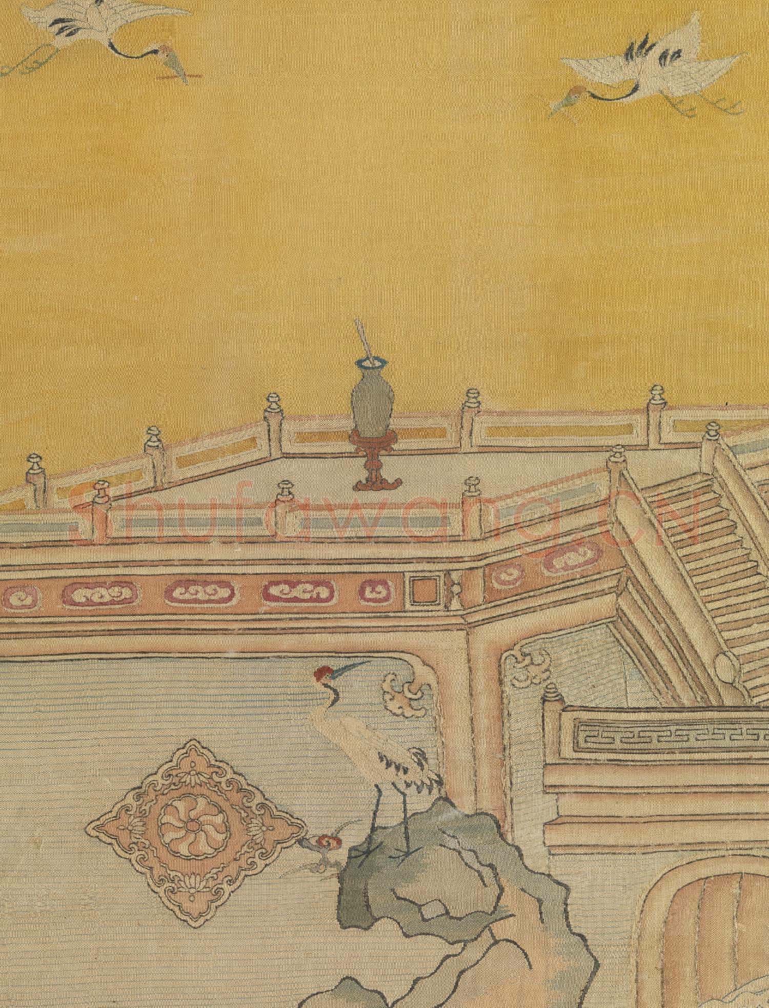 明緙絲海屋添籌.軸故絲
