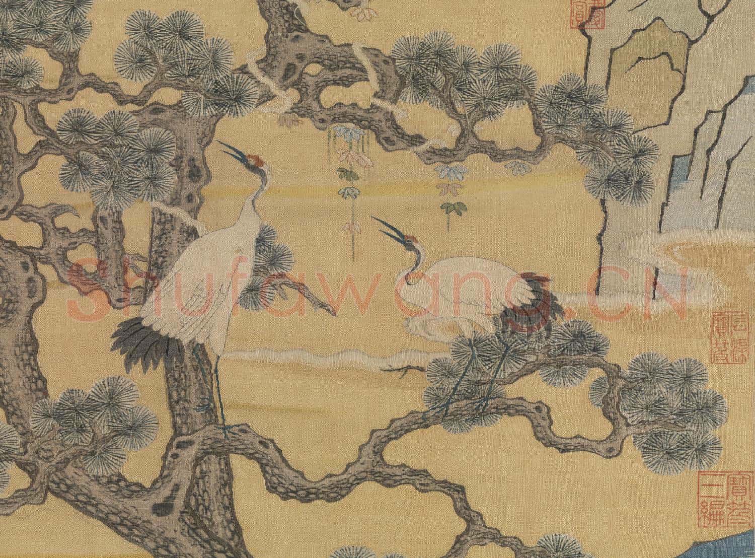 無名氏緙絲仙壺集慶.軸故絲