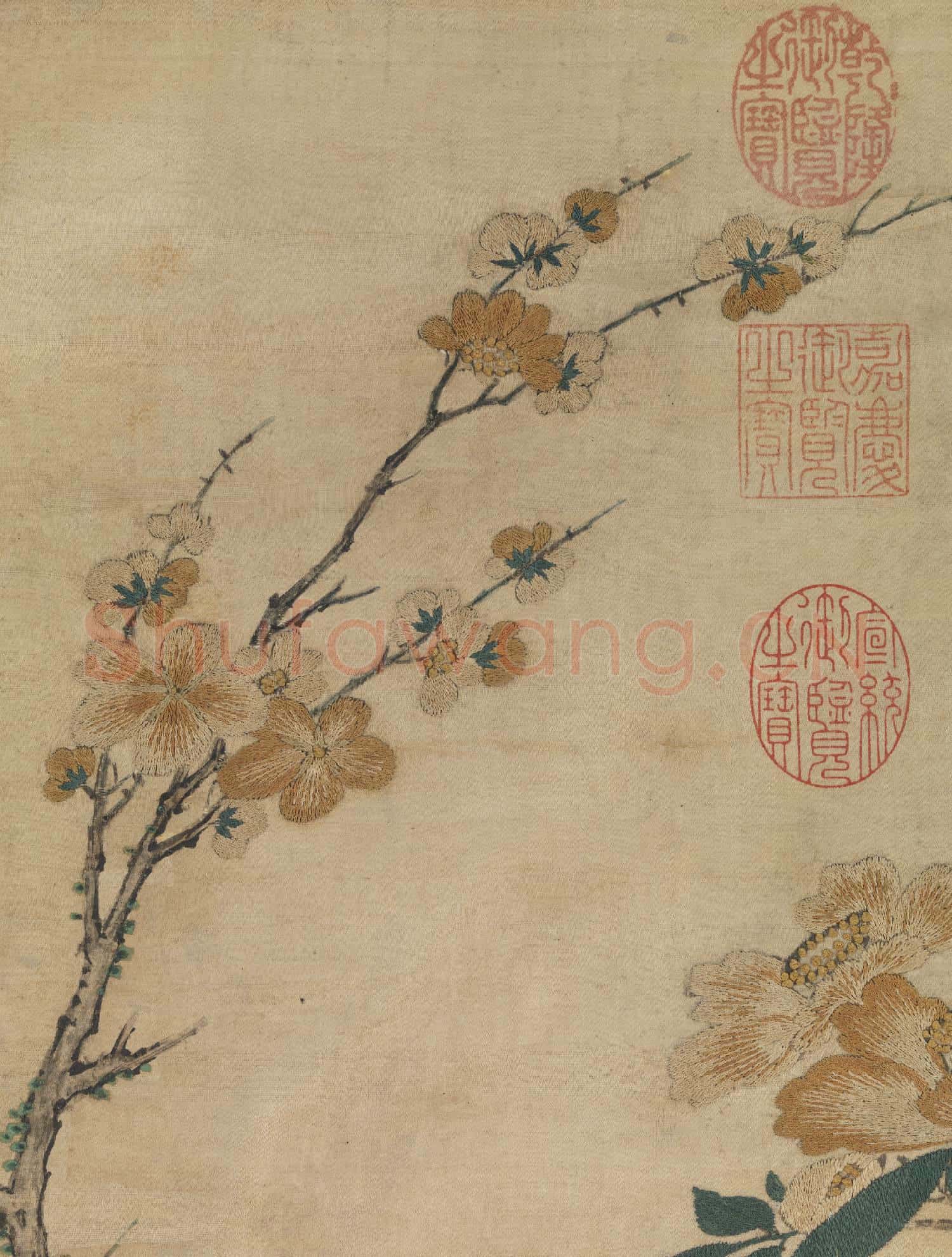 宋繡芝僊祝壽圖.軸故絲