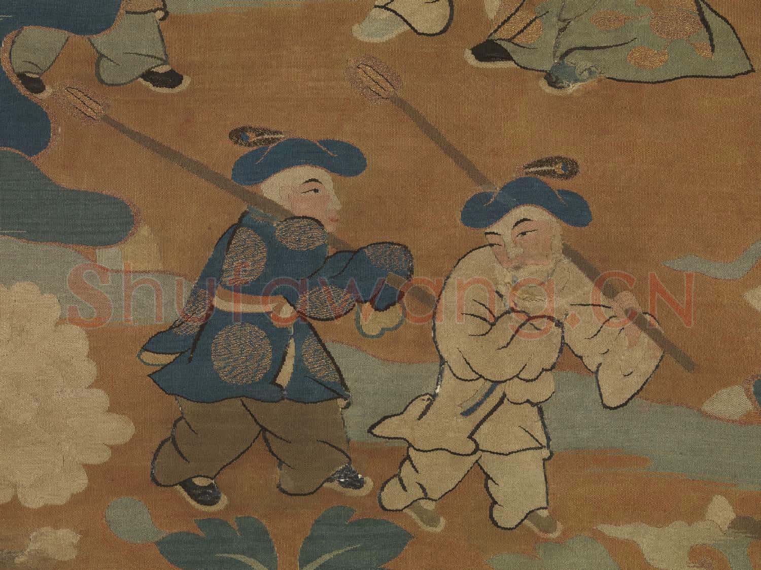 宋緙絲新韶嬰戲.軸故絲