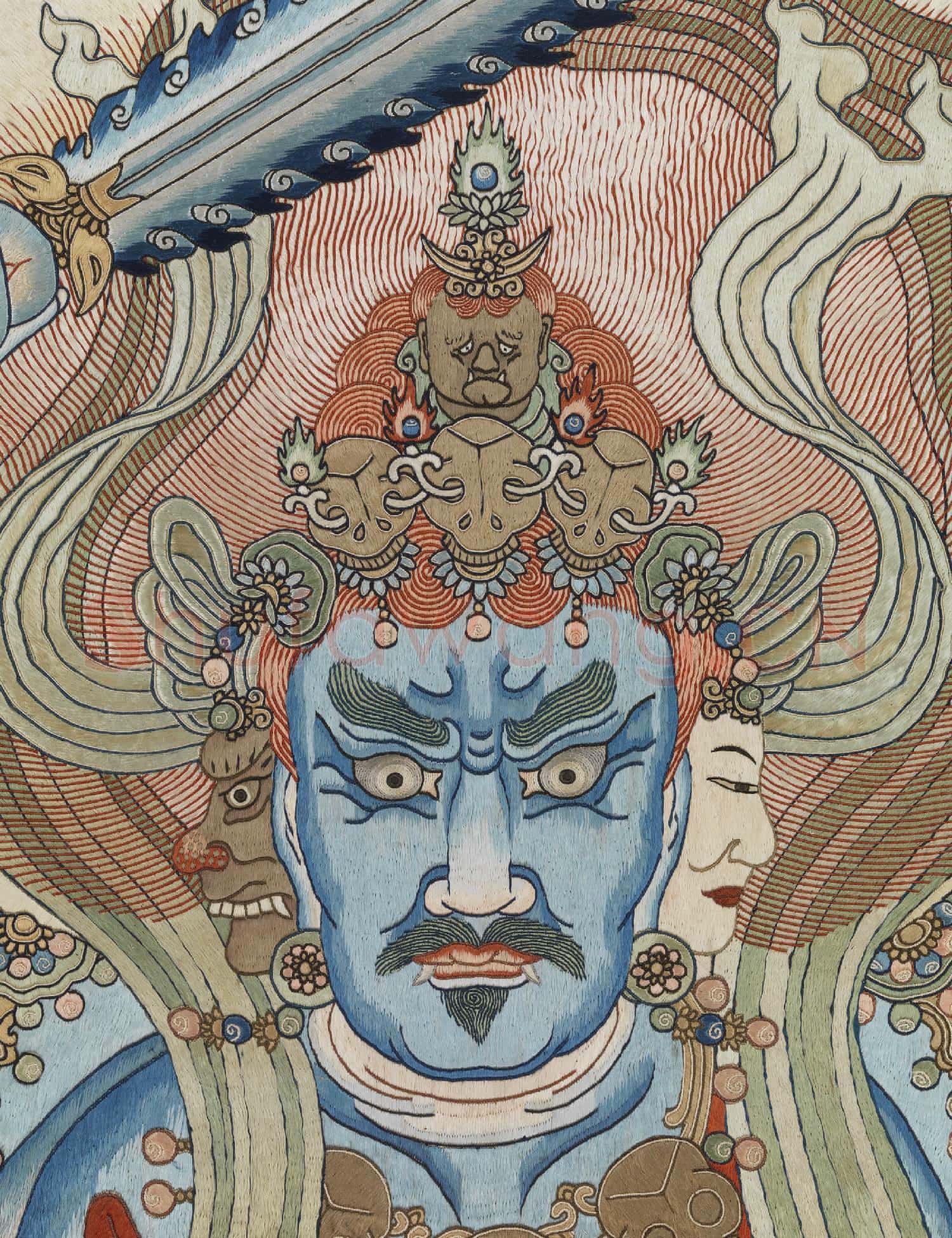 清繡線佛像(四)明王.軸故絲