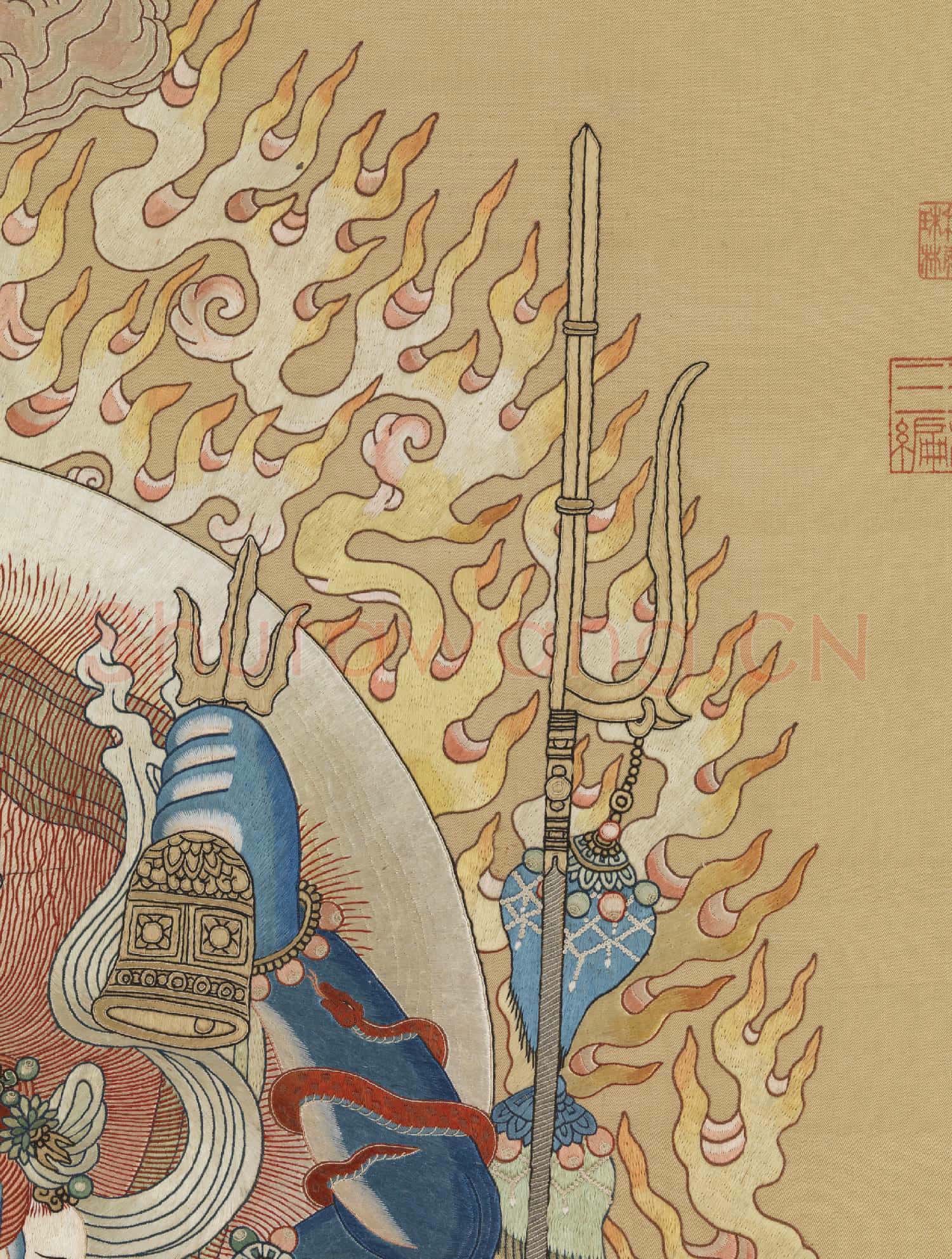 清繡線佛像(八)明王.軸故絲