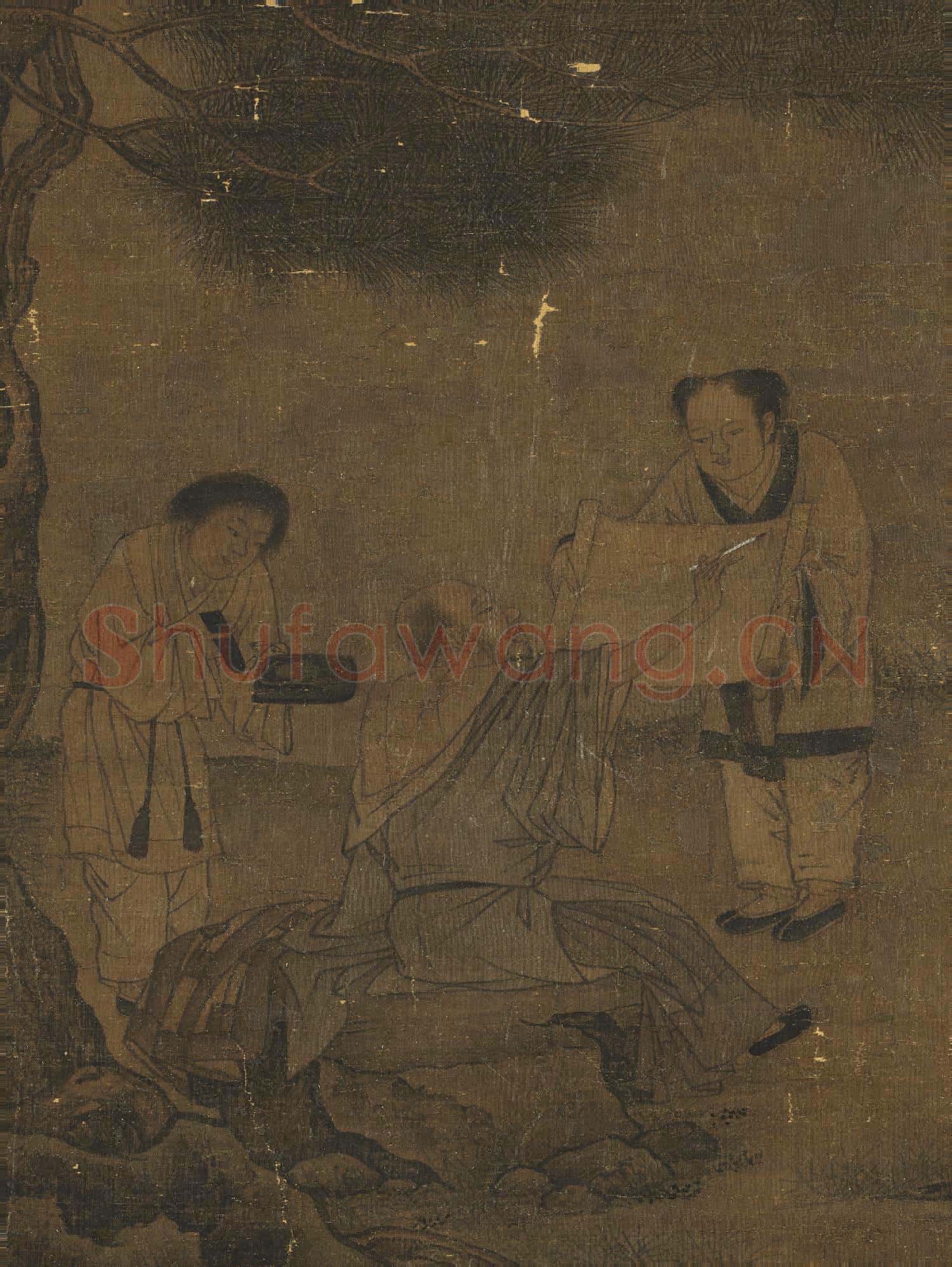 宋劉松年醉僧圖.軸故畫