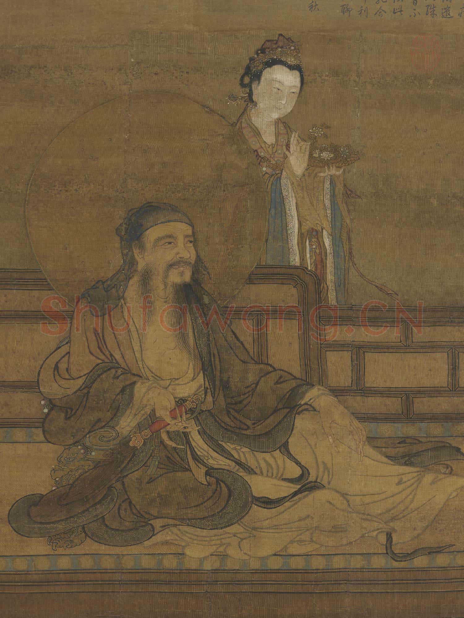 宋人維摩圖.軸故畫