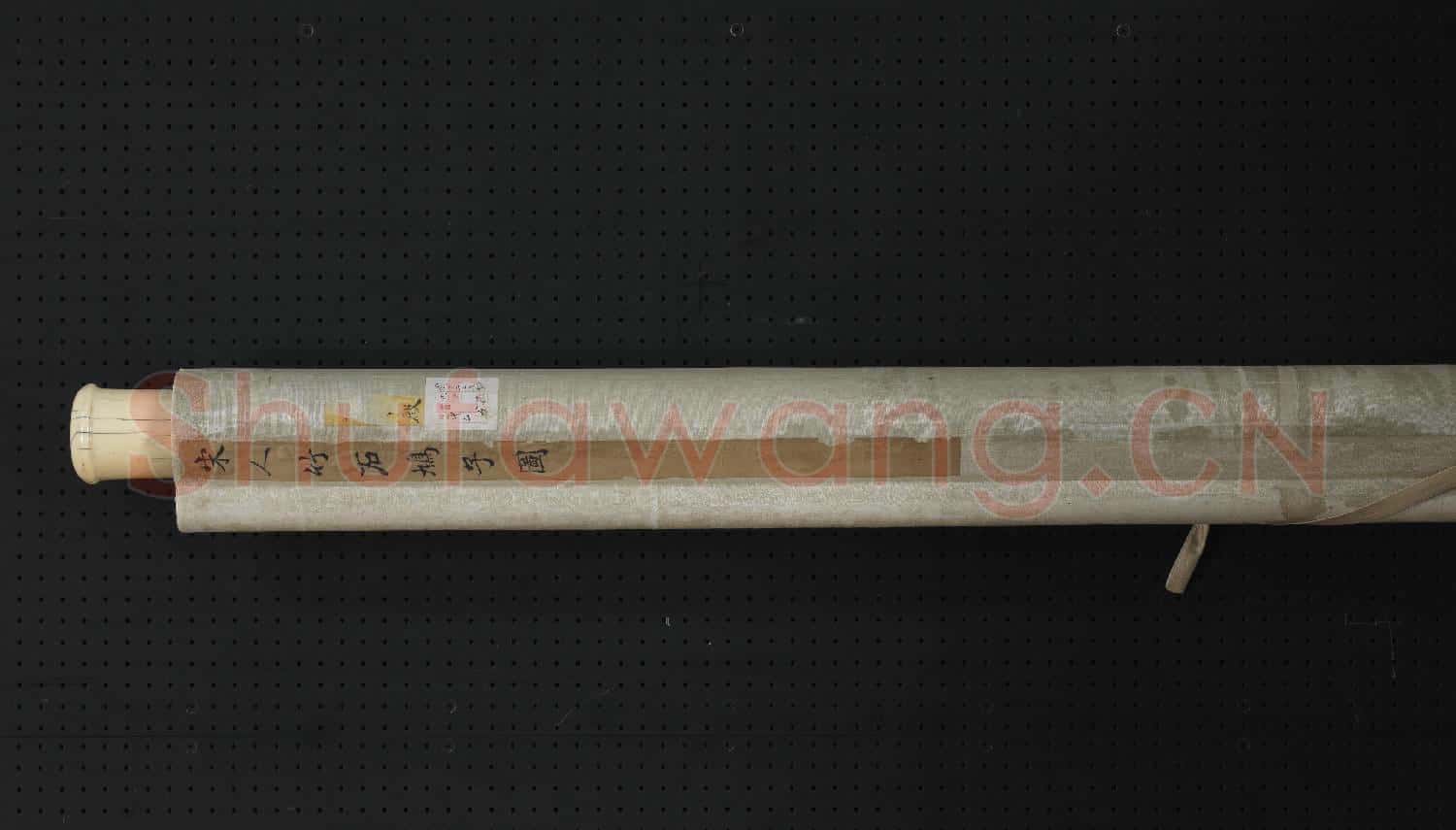 宋人竹石鳩子圖.軸故畫