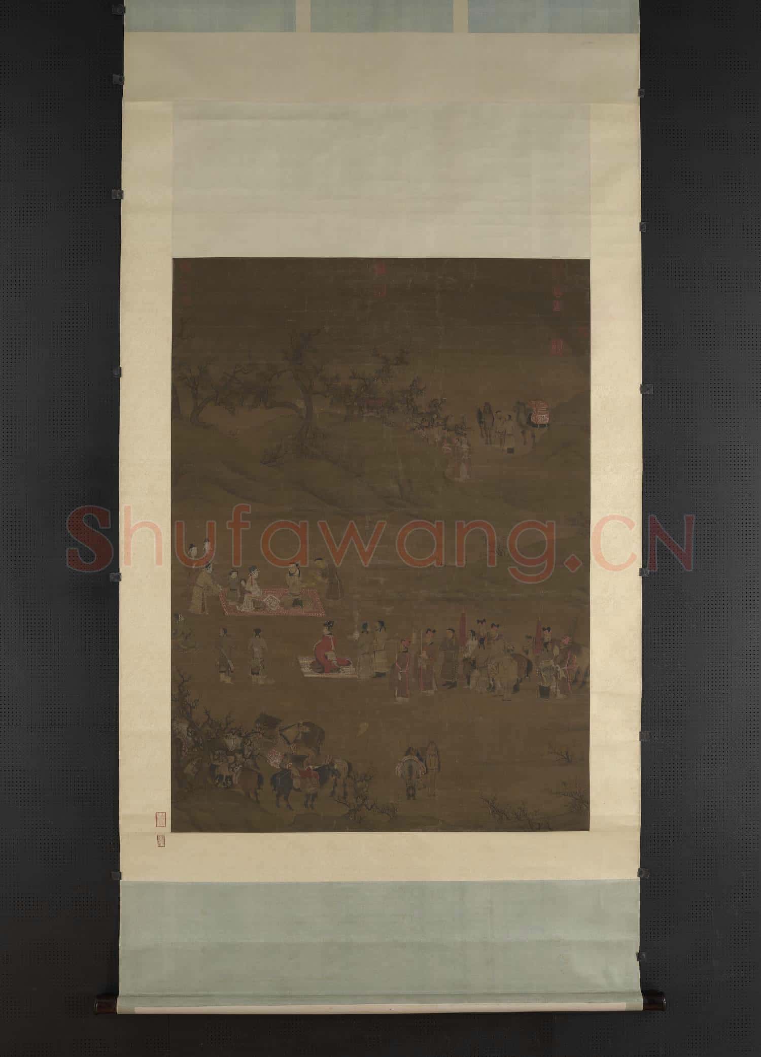 宋陳居中文姬歸漢圖.軸故畫