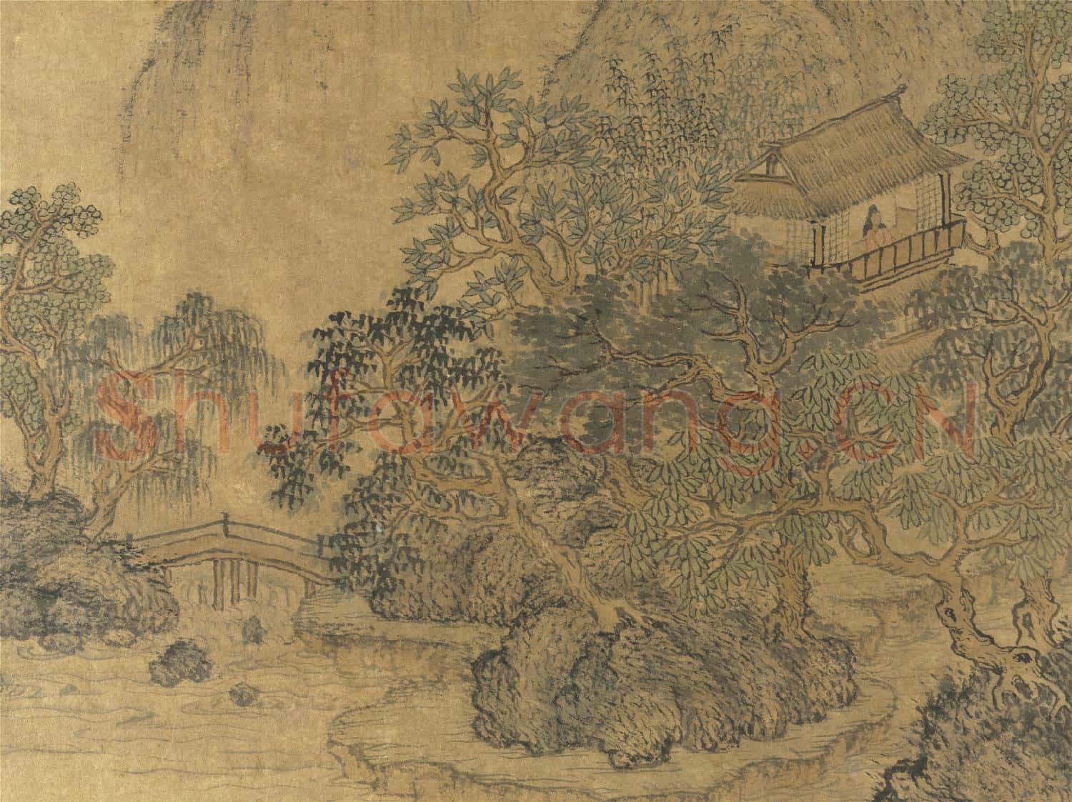 集古圖繪.冊.元王蒙山水故畫