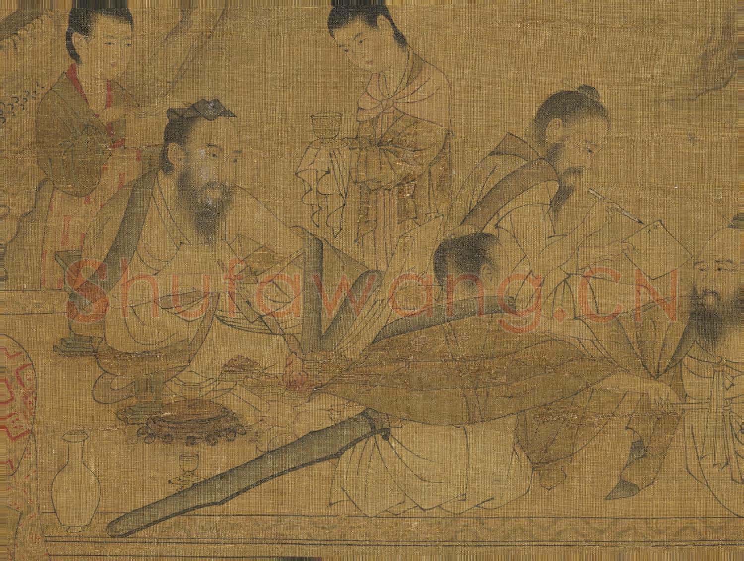 五代後蜀丘文播文會圖.軸故畫