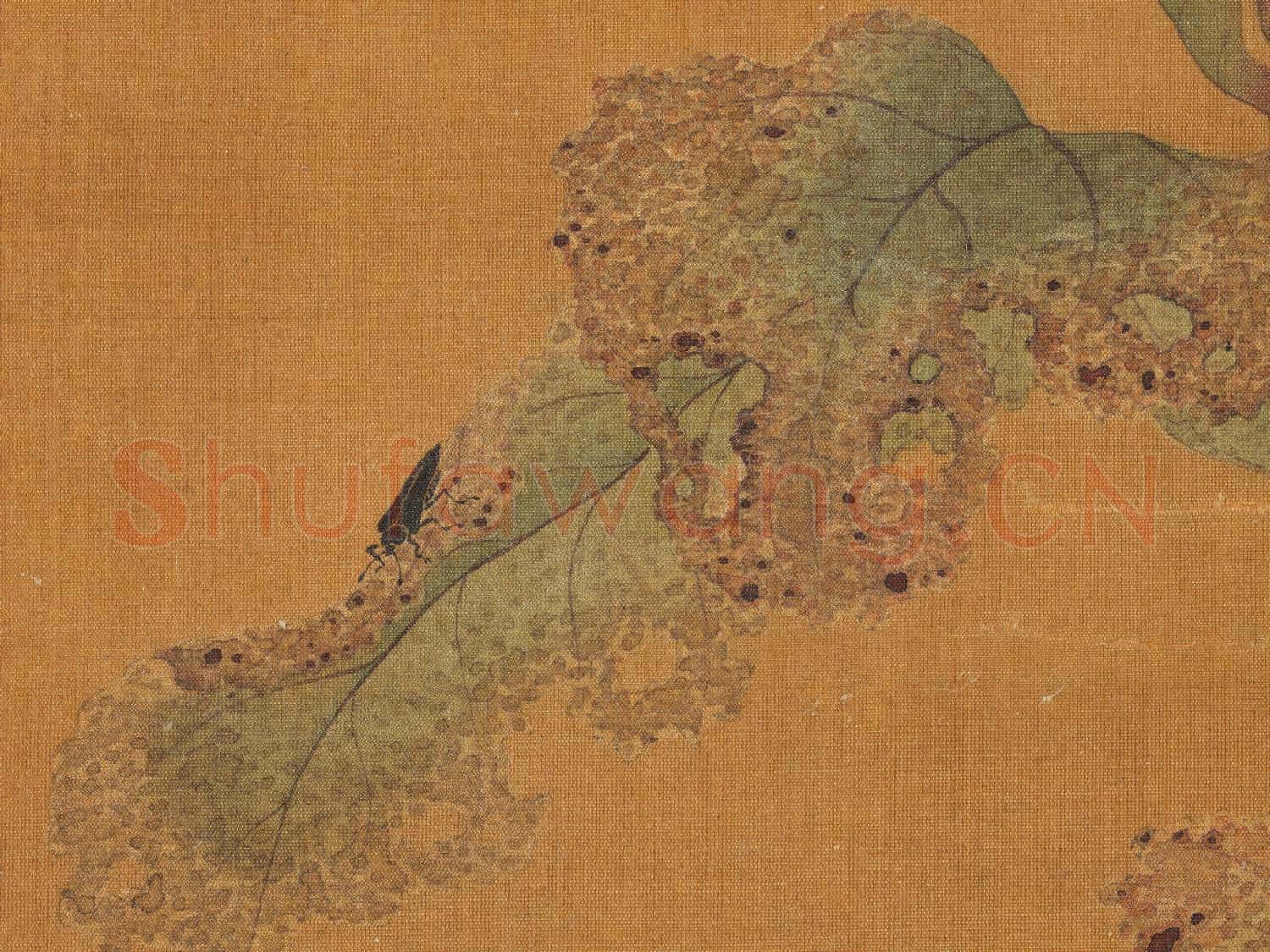 歷代名繪.冊.宋趙令松花鳥故畫