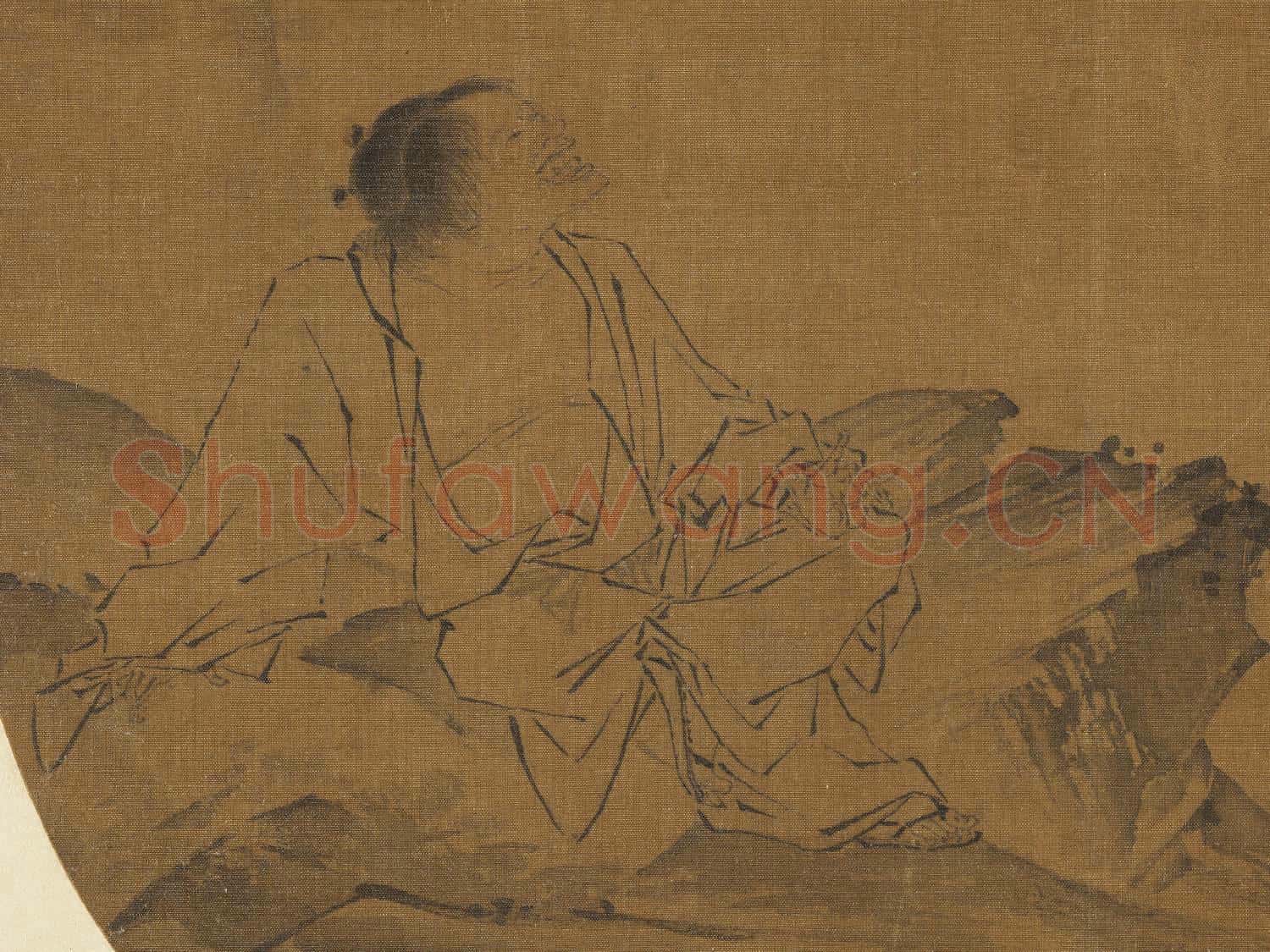 歷代名繪.冊.□琬高士圖故畫