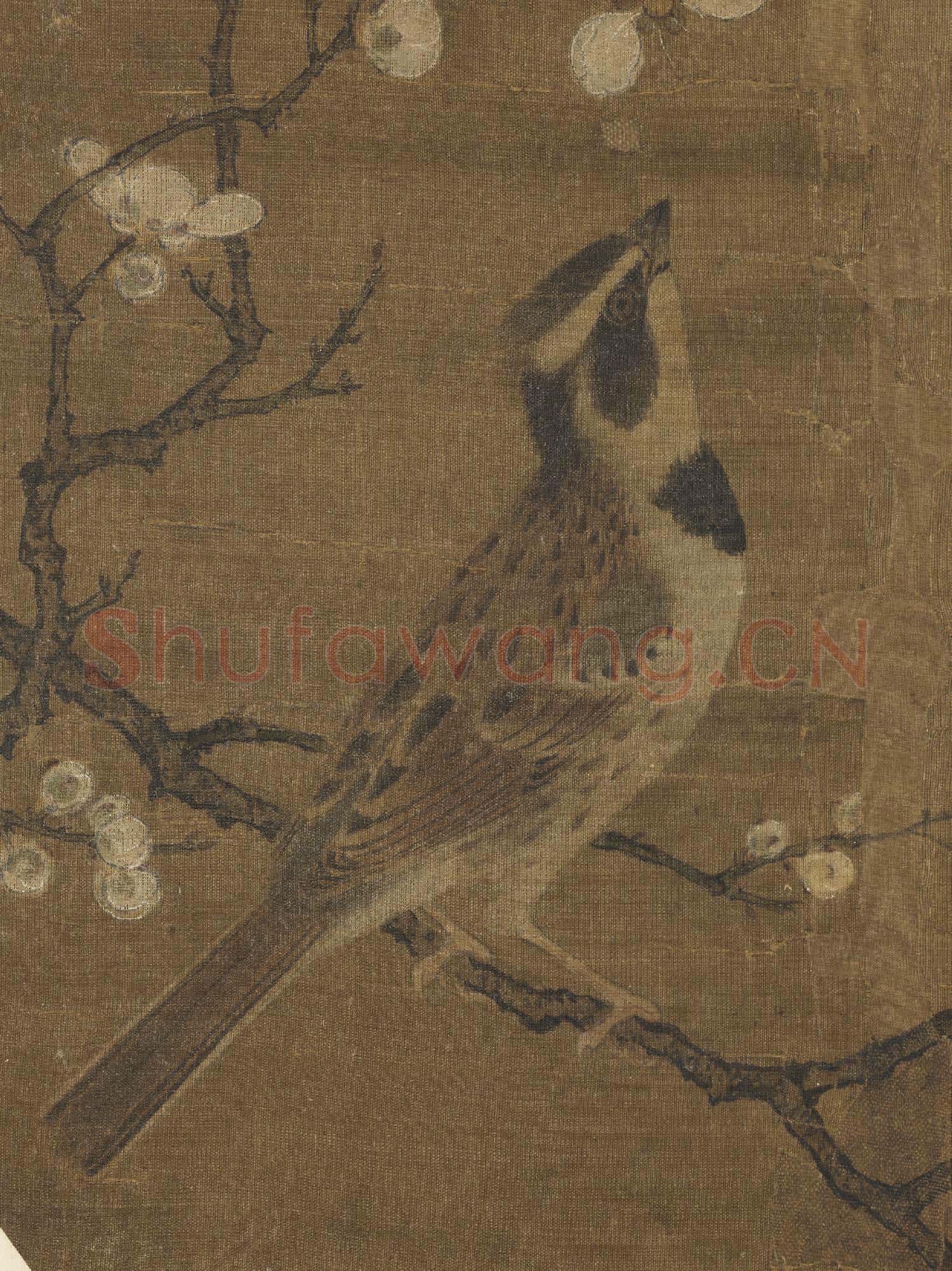 歷代名繪.冊.明邊文進梅花幽鳥故畫