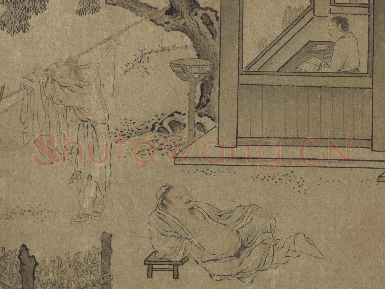 名賢妙蹟.冊.元趙孟頫曝書