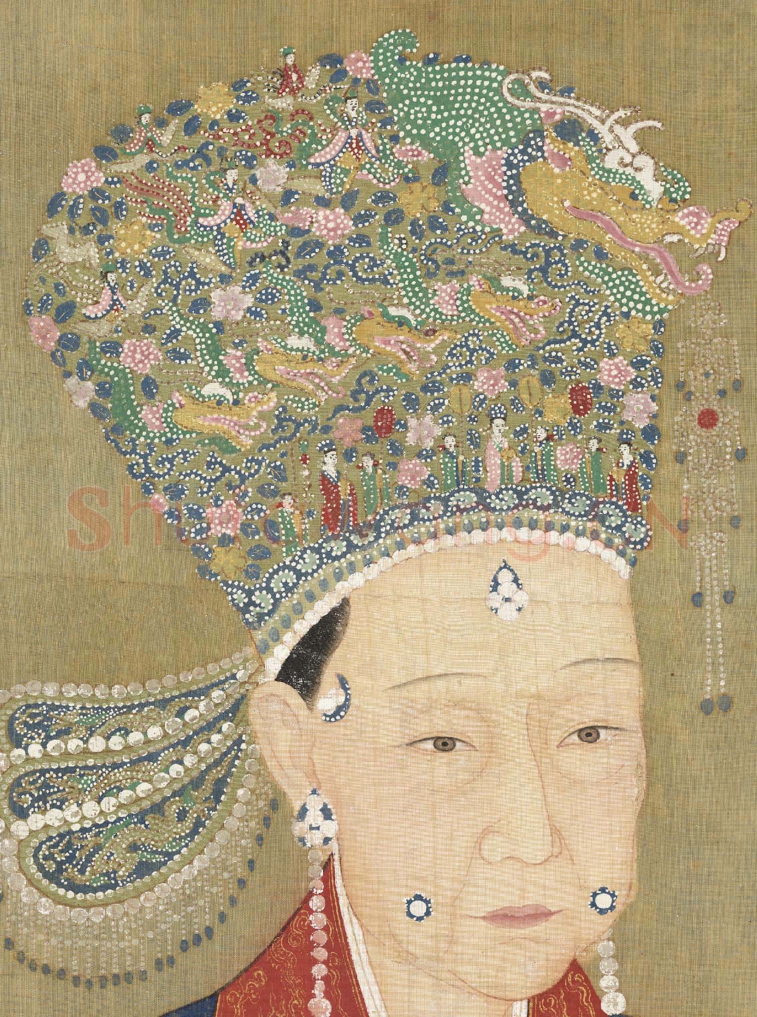 宋.代后半身像冊高宗后.中畫