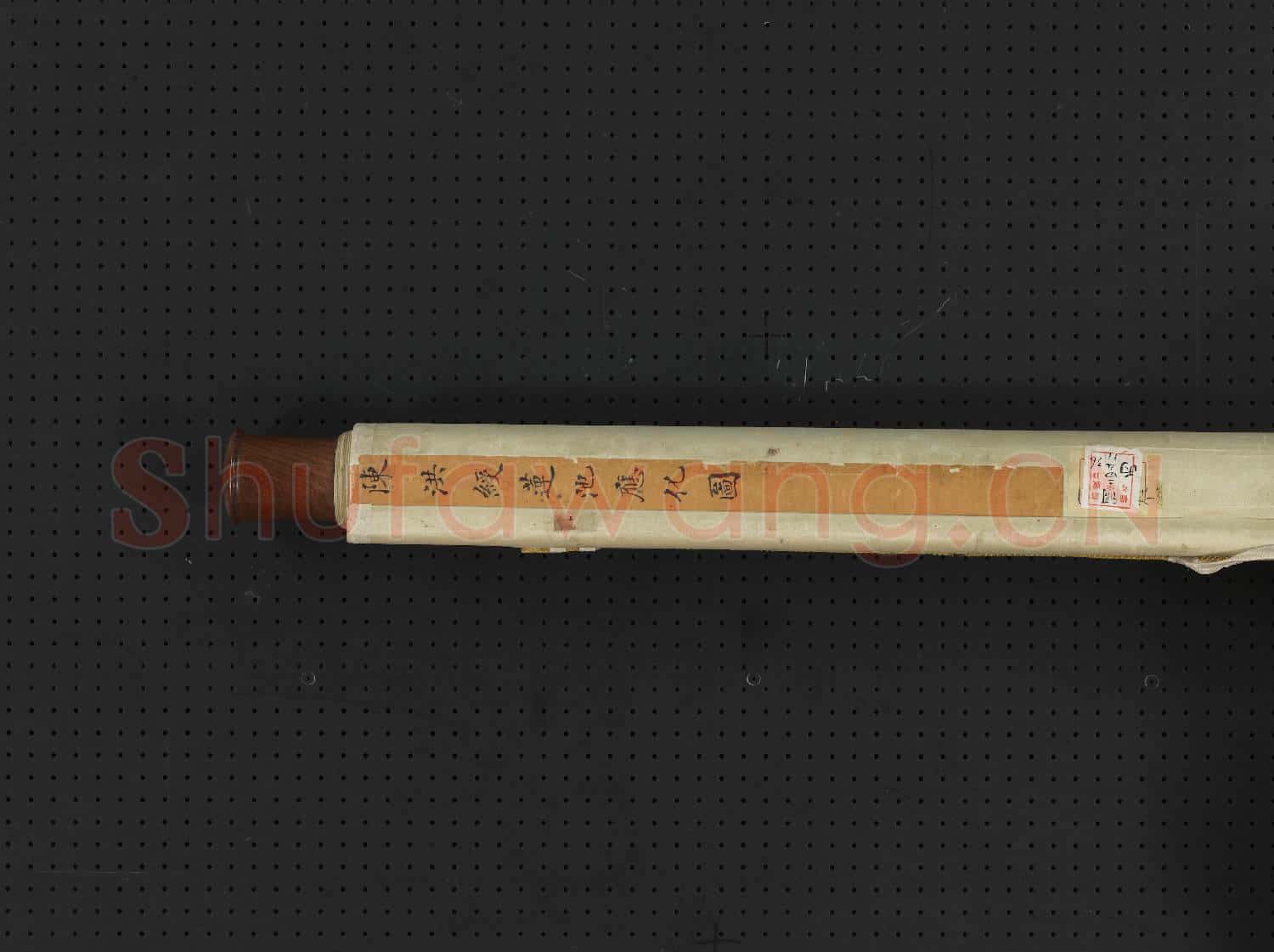 明陳洪綬蓮池應化圖.軸故畫