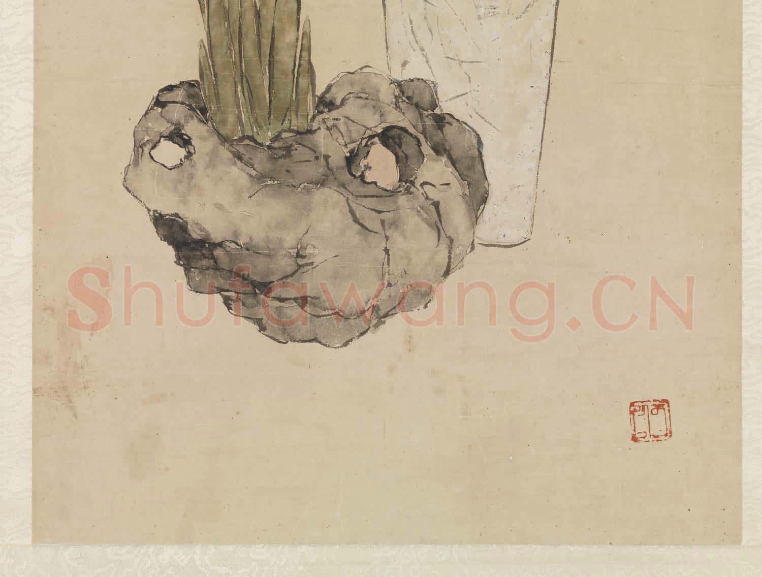 清.居廉花卉軸.贈畫
